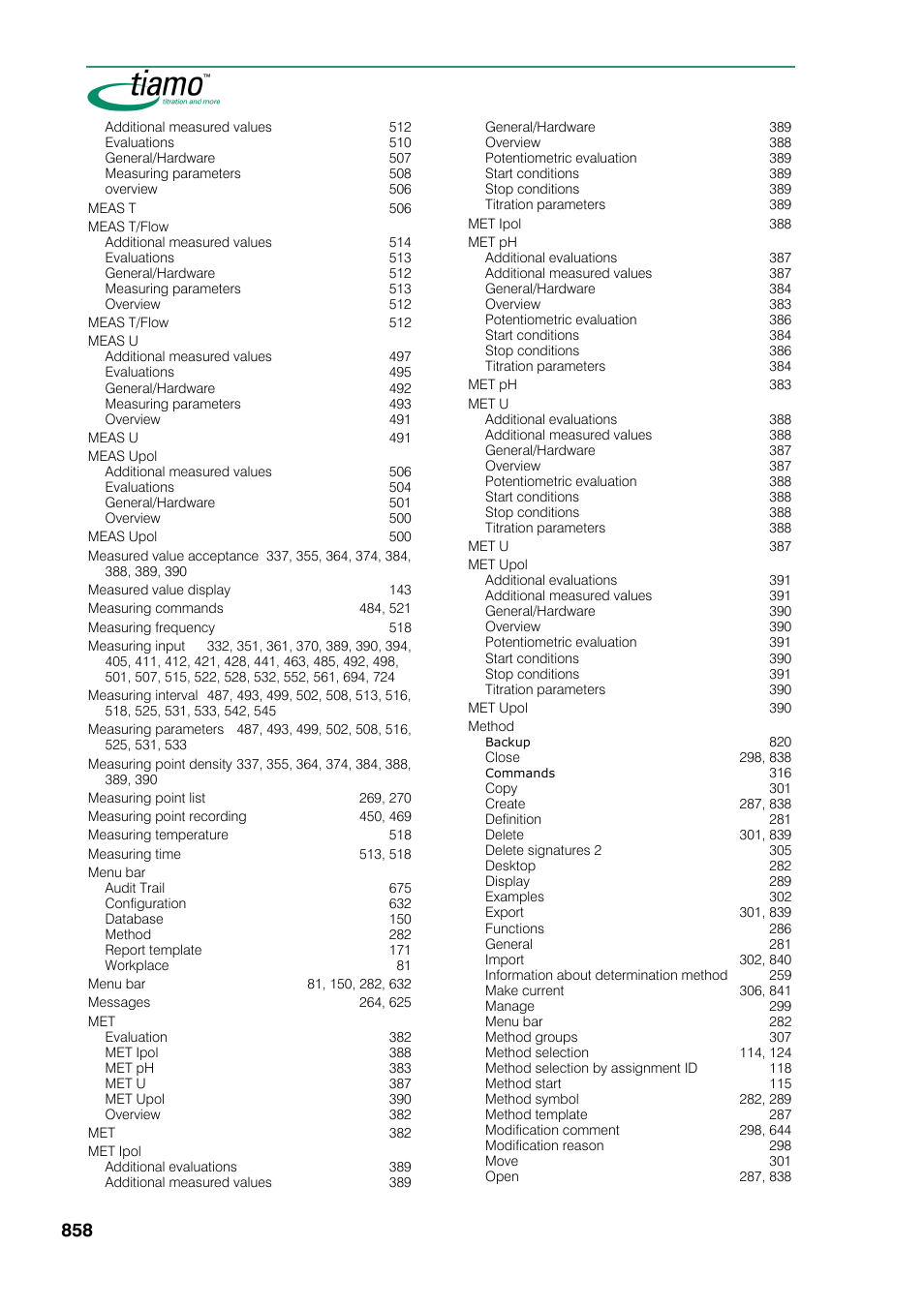 Metrohm tiamo 1.3 Manual User Manual | Page 884 / 893