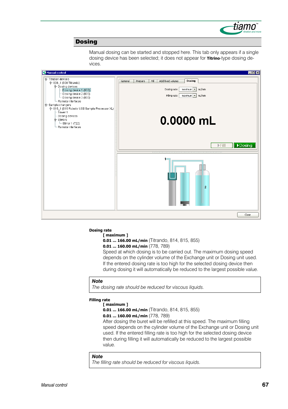 Dosing | Metrohm tiamo 1.3 Manual User Manual | Page 93 / 893