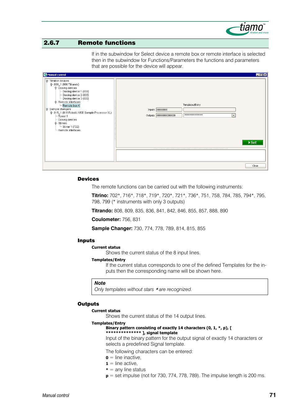 7 remote functions | Metrohm tiamo 1.3 Manual User Manual | Page 97 / 893