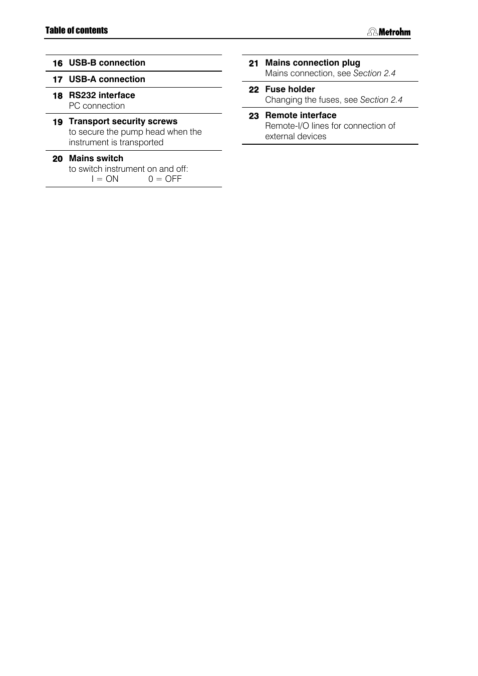 Metrohm 844 UV/VIS Compact IC User Manual | Page 18 / 131