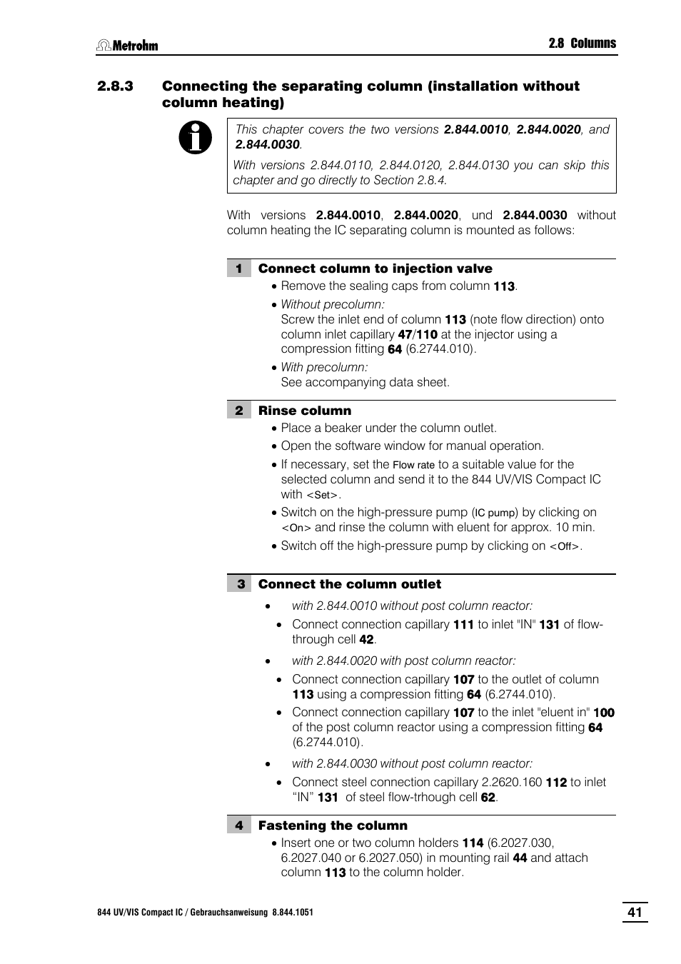 Metrohm 844 UV/VIS Compact IC User Manual | Page 53 / 131