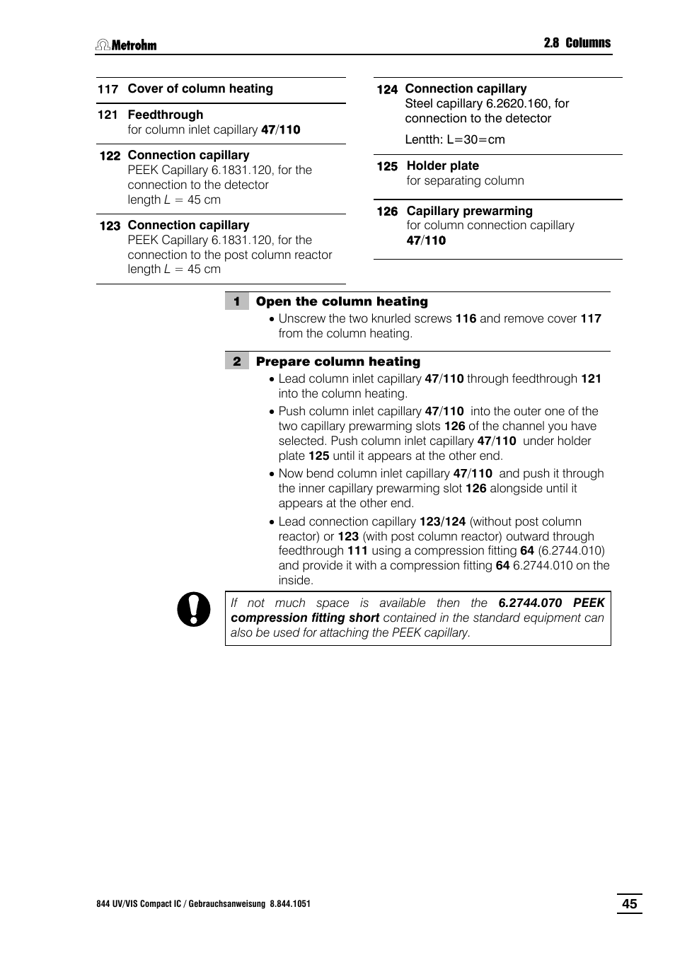 124 is connected here | Metrohm 844 UV/VIS Compact IC User Manual | Page 57 / 131