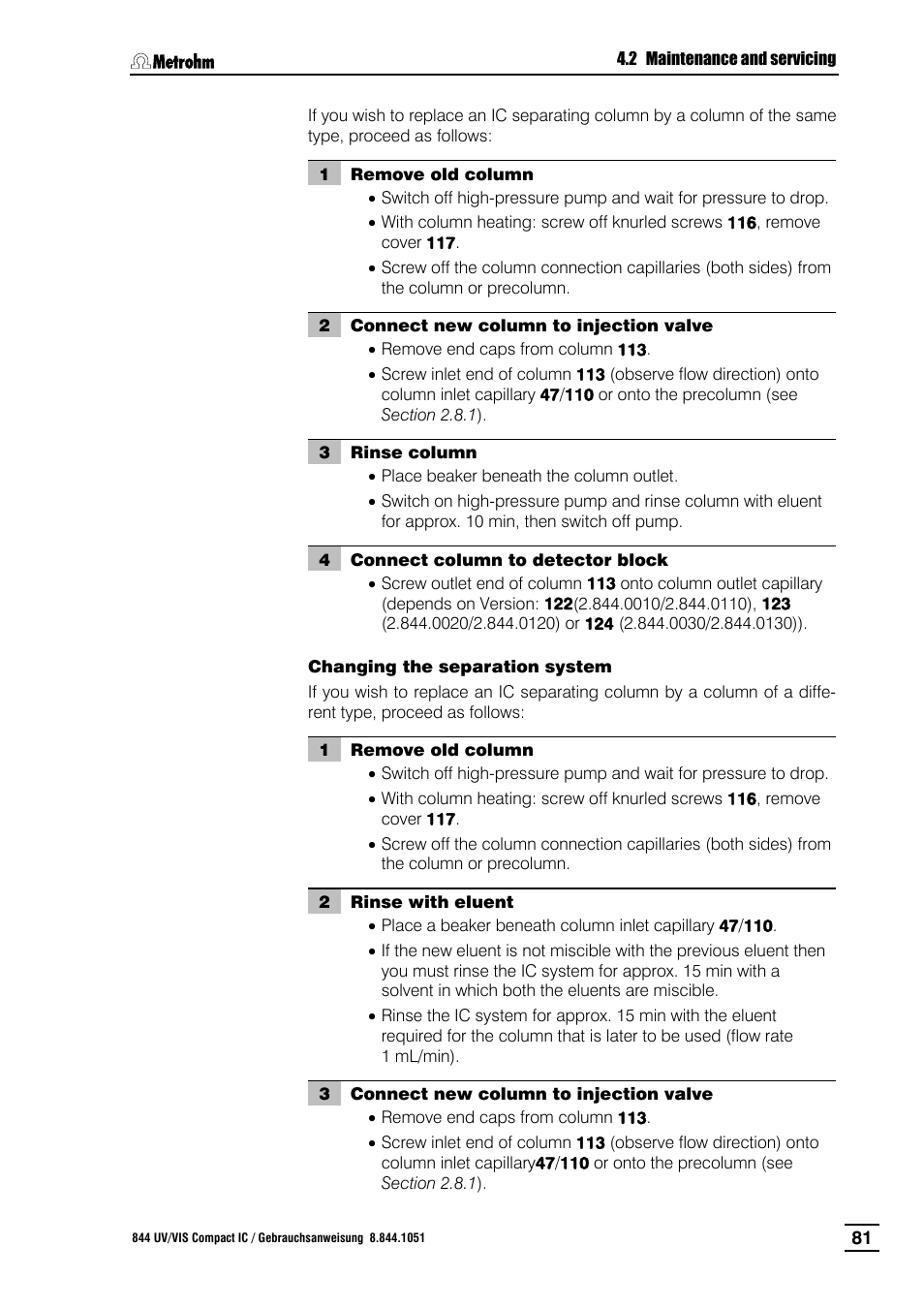 Metrohm 844 UV/VIS Compact IC User Manual | Page 93 / 131