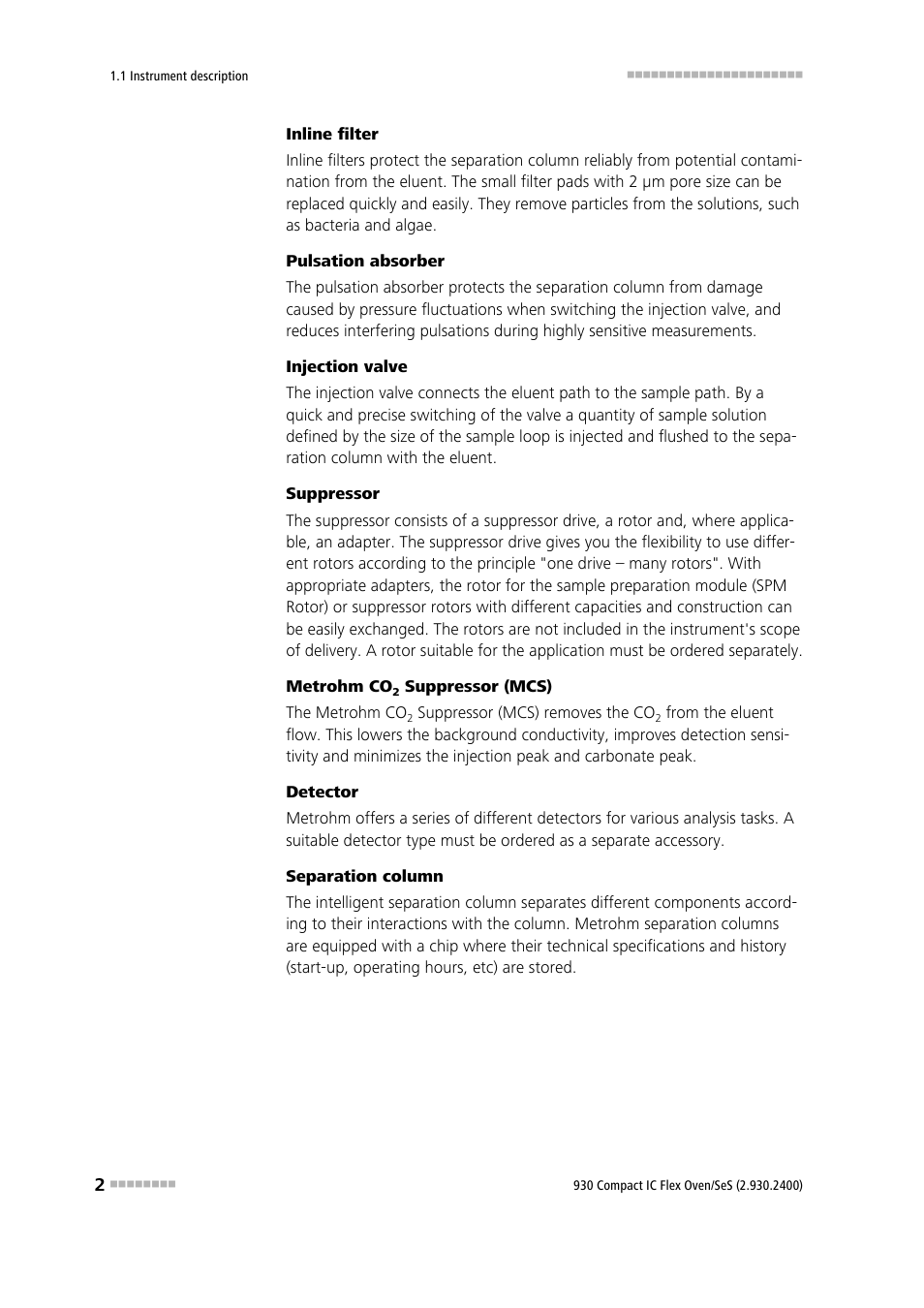Metrohm 930 Compact IC Flex Oven/SeS User Manual | Page 10 / 111