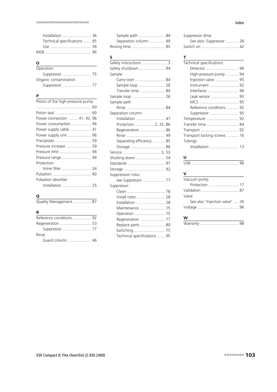 Metrohm 930 Compact IC Flex Oven/SeS User Manual | Page 111 / 111