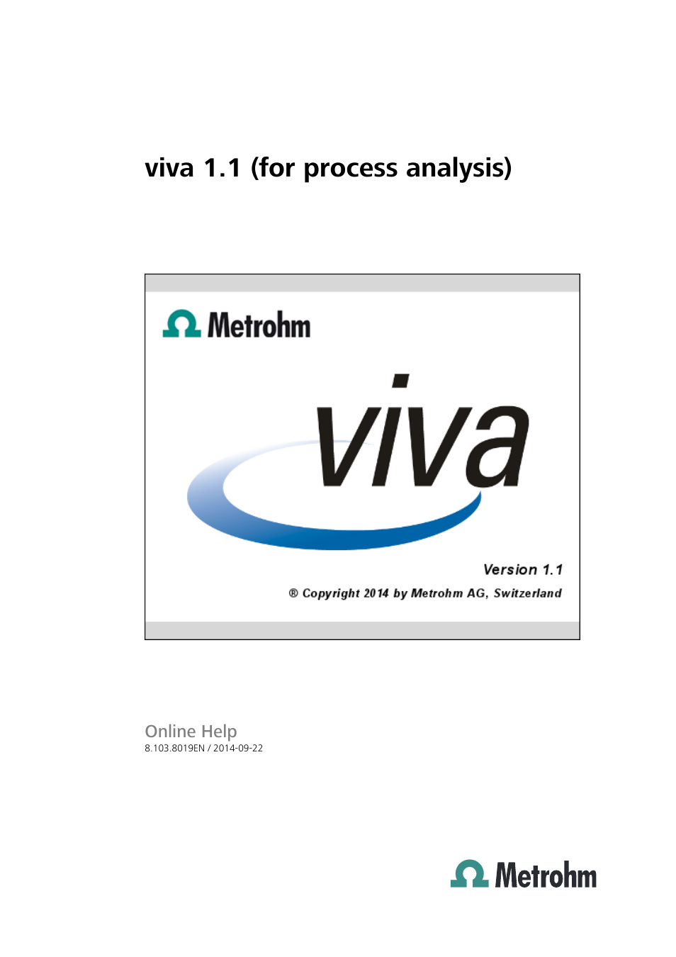 Metrohm viva 1.1 (ProLab) User Manual | 1085 pages