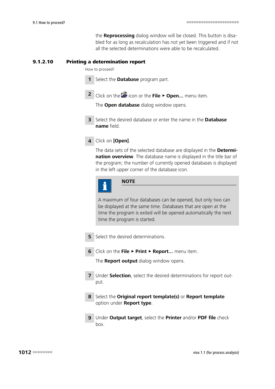 10 printing a determination report | Metrohm viva 1.1 (ProLab) User Manual | Page 1024 / 1085