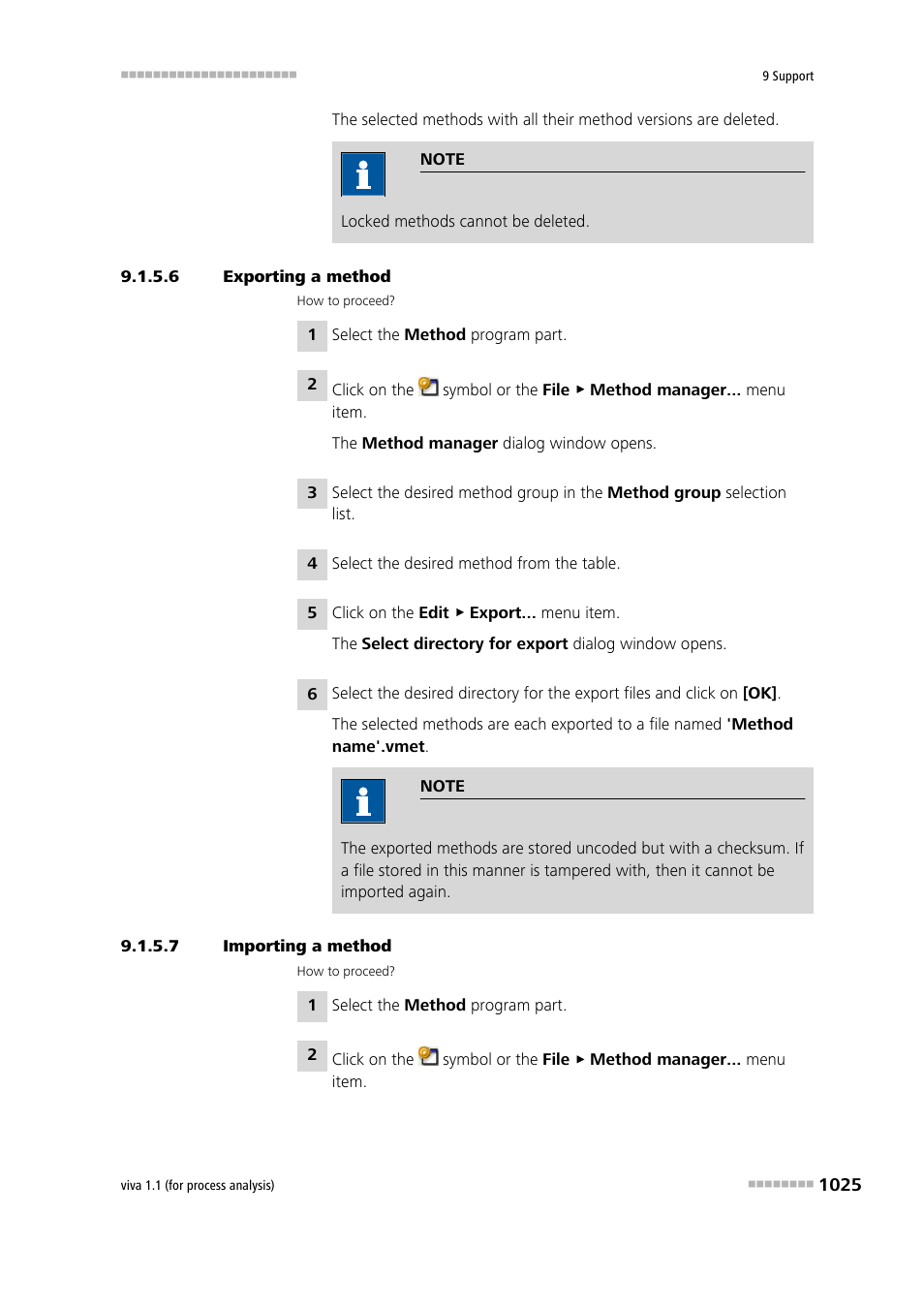 6 exporting a method, 7 importing a method | Metrohm viva 1.1 (ProLab) User Manual | Page 1037 / 1085