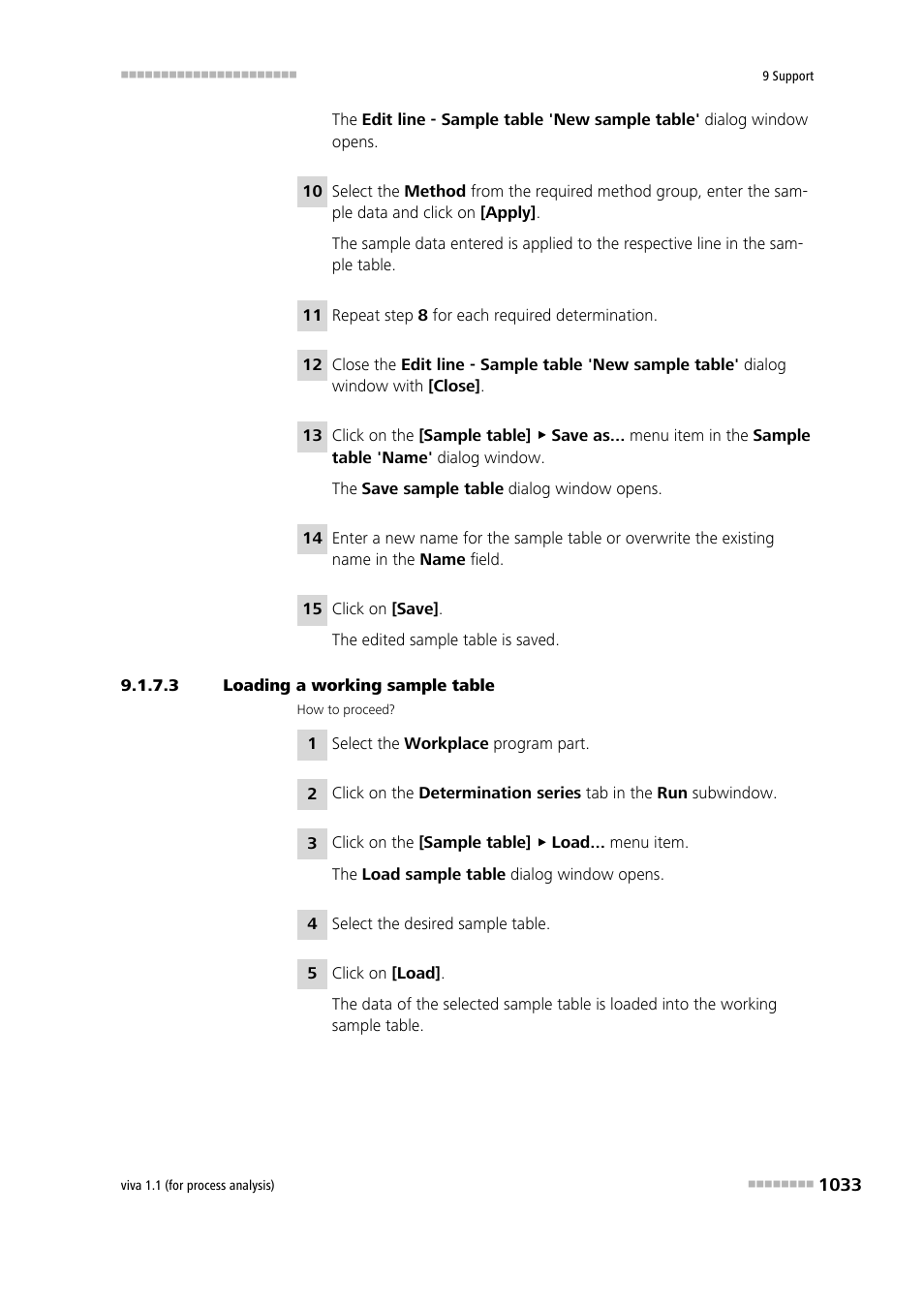 3 loading a working sample table | Metrohm viva 1.1 (ProLab) User Manual | Page 1045 / 1085