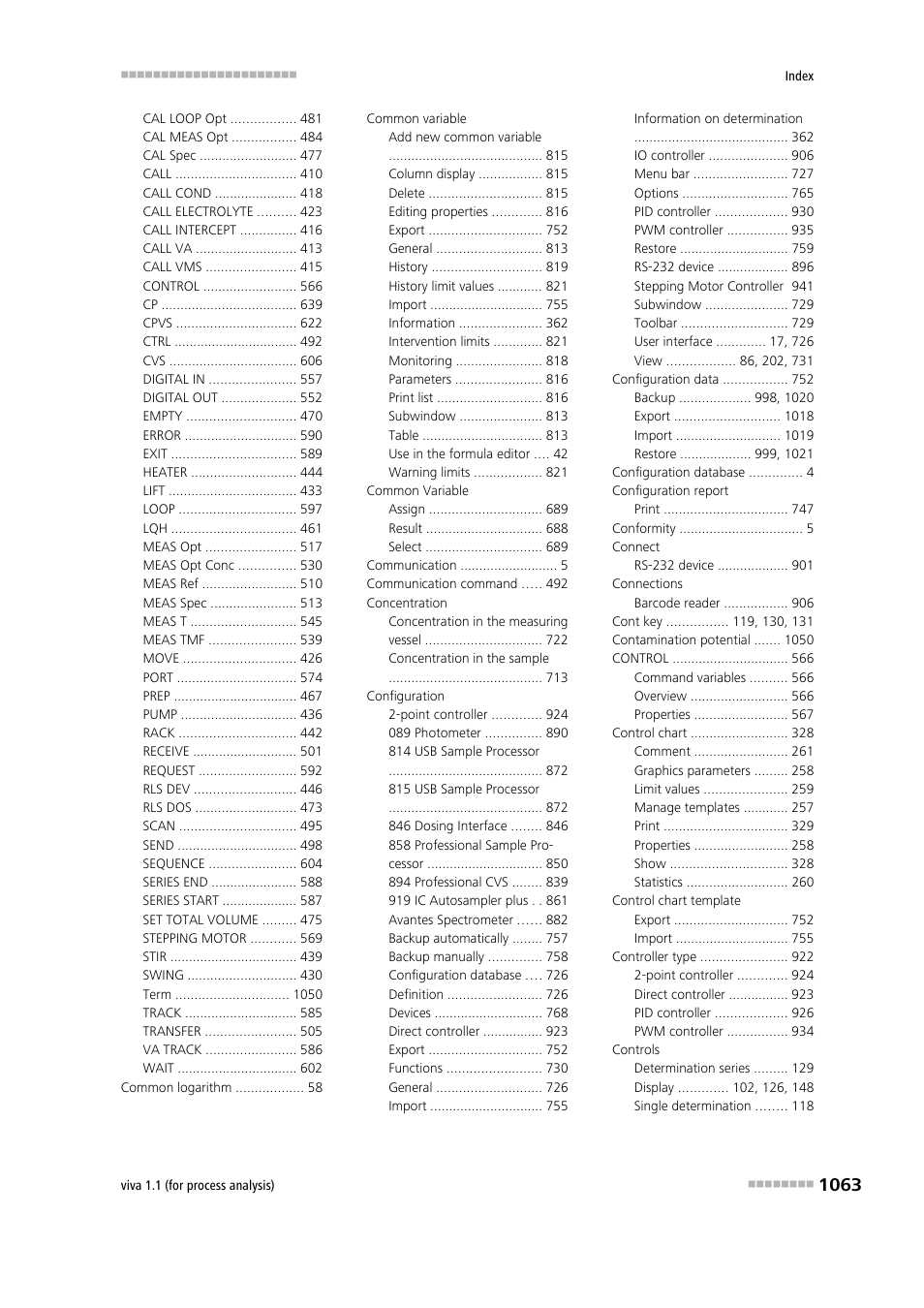 Metrohm viva 1.1 (ProLab) User Manual | Page 1075 / 1085