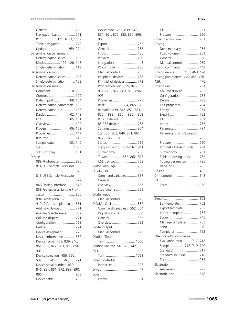 Metrohm viva 1.1 (ProLab) User Manual | Page 1077 / 1085