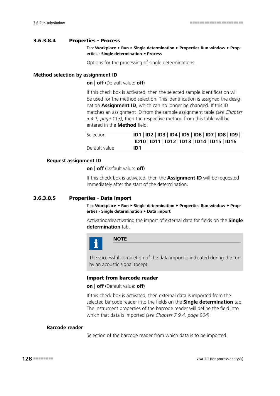 4 properties - process, 5 properties - data import, Process | Data import | Metrohm viva 1.1 (ProLab) User Manual | Page 140 / 1085