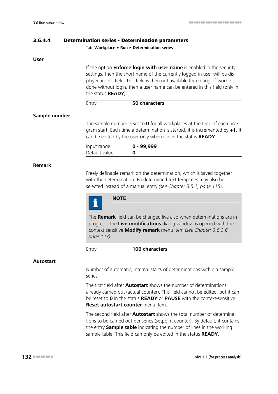 4 determination series - determination parameters, Editing a sample table | Metrohm viva 1.1 (ProLab) User Manual | Page 144 / 1085