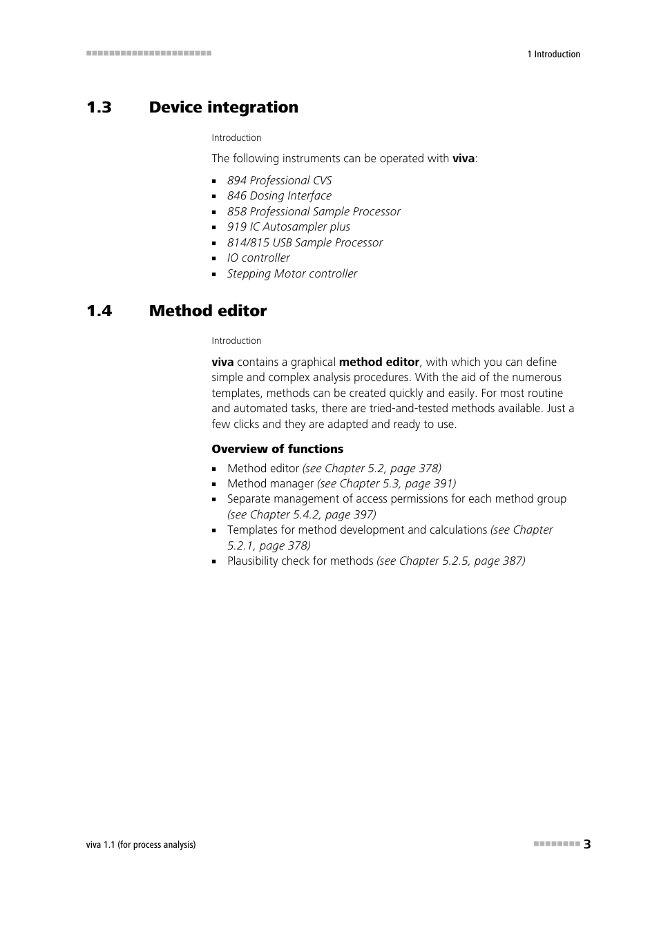 3 device integration, 4 method editor, Device integration | Method editor, Simple integration of devices and accessories, Convenient method editor | Metrohm viva 1.1 (ProLab) User Manual | Page 15 / 1085