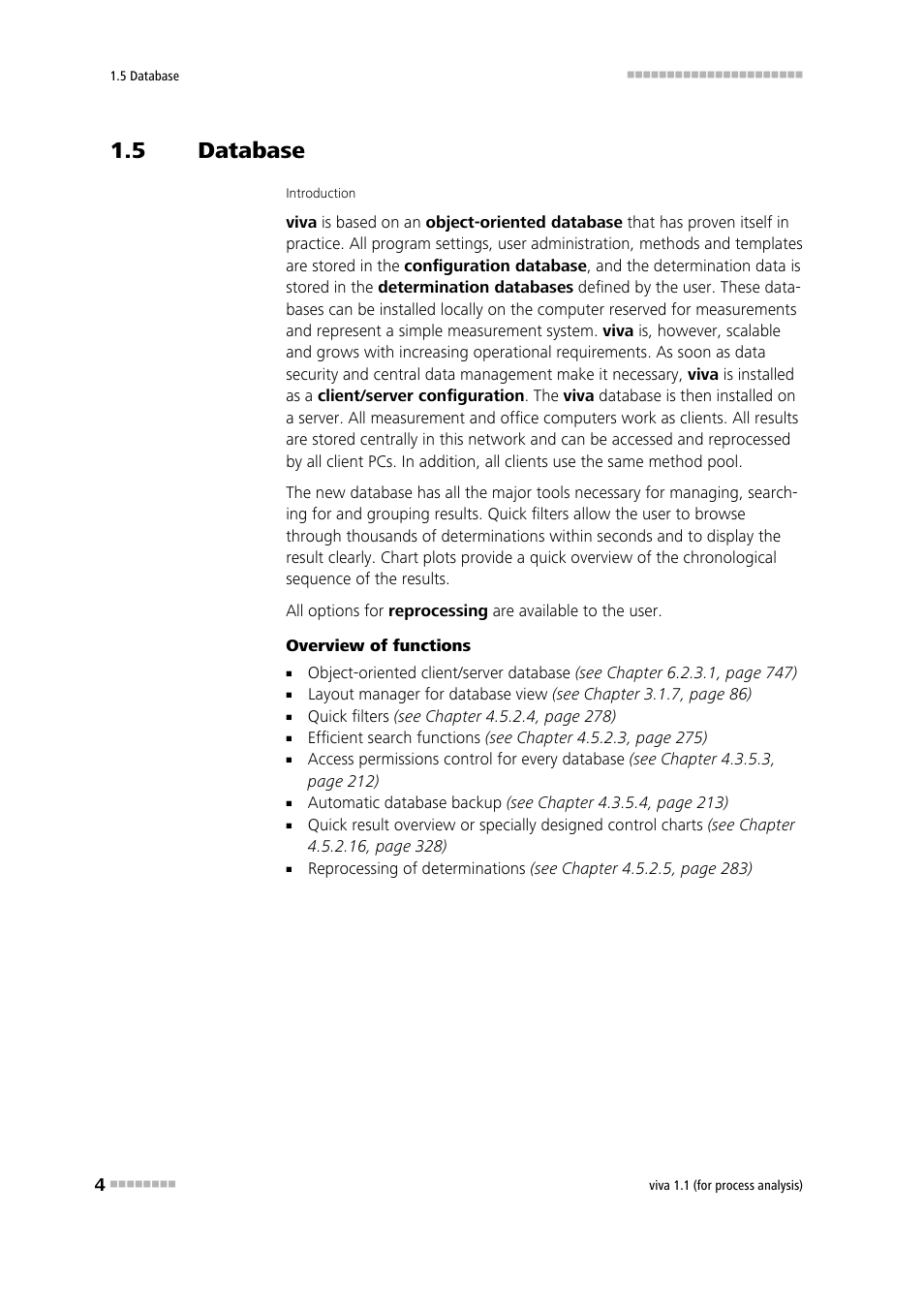 5 database, Database | Metrohm viva 1.1 (ProLab) User Manual | Page 16 / 1085