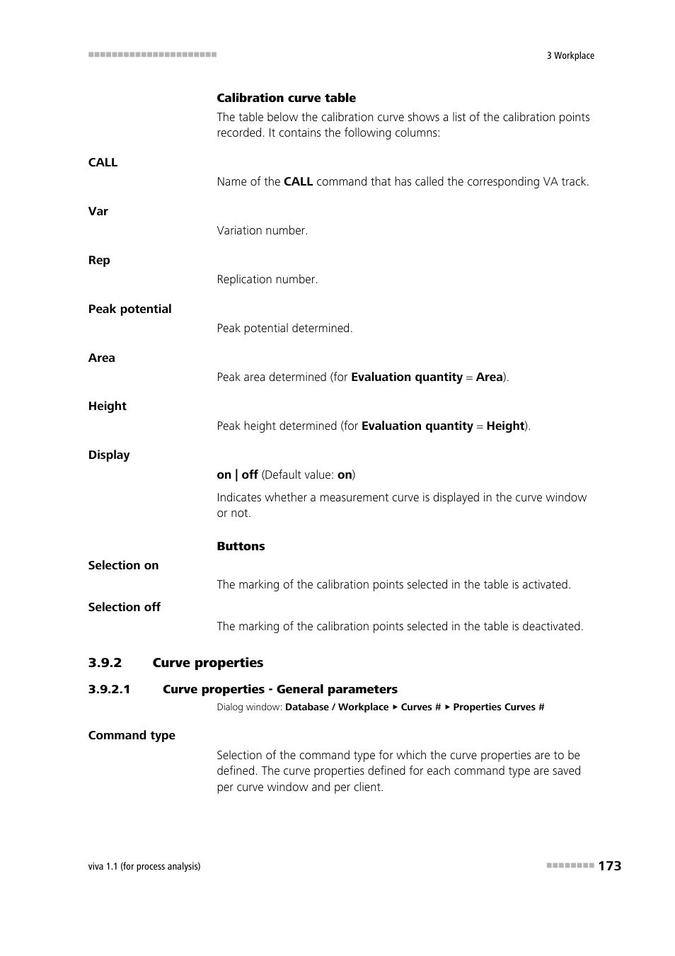 2 curve properties, 1 curve properties - general parameters, Curve properties | Metrohm viva 1.1 (ProLab) User Manual | Page 185 / 1085