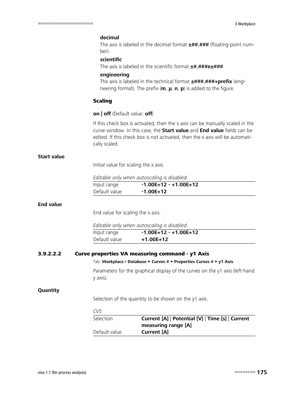 2 curve properties va measuring command - y1 axis | Metrohm viva 1.1 (ProLab) User Manual | Page 187 / 1085