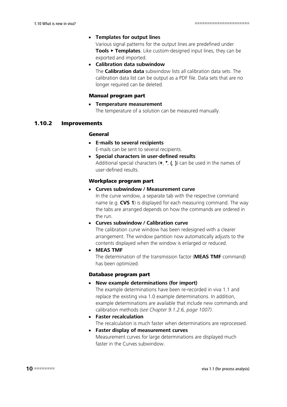 2 improvements, Improvements | Metrohm viva 1.1 (ProLab) User Manual | Page 22 / 1085