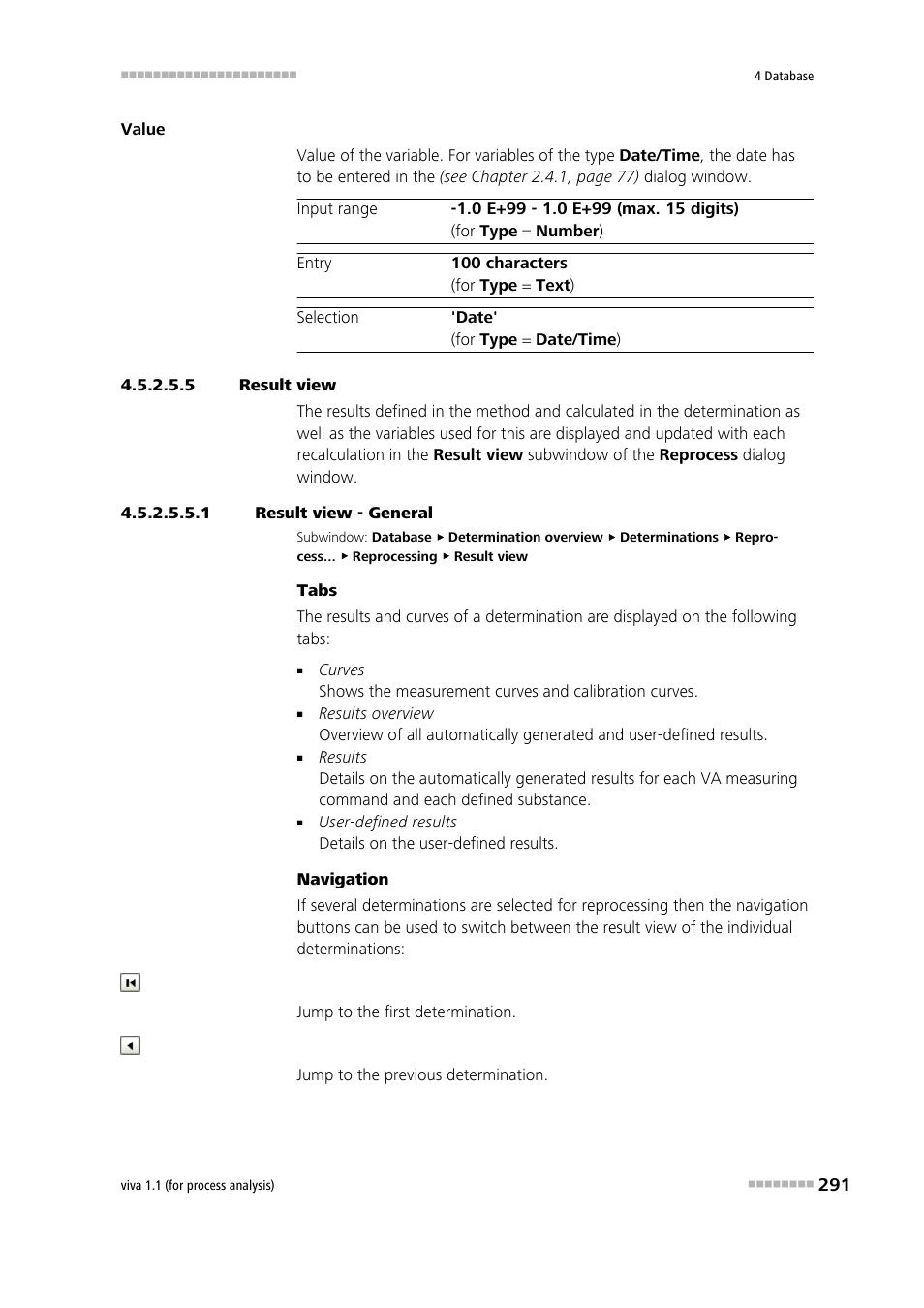 5 result view, 1 result view - general | Metrohm viva 1.1 (ProLab) User Manual | Page 303 / 1085