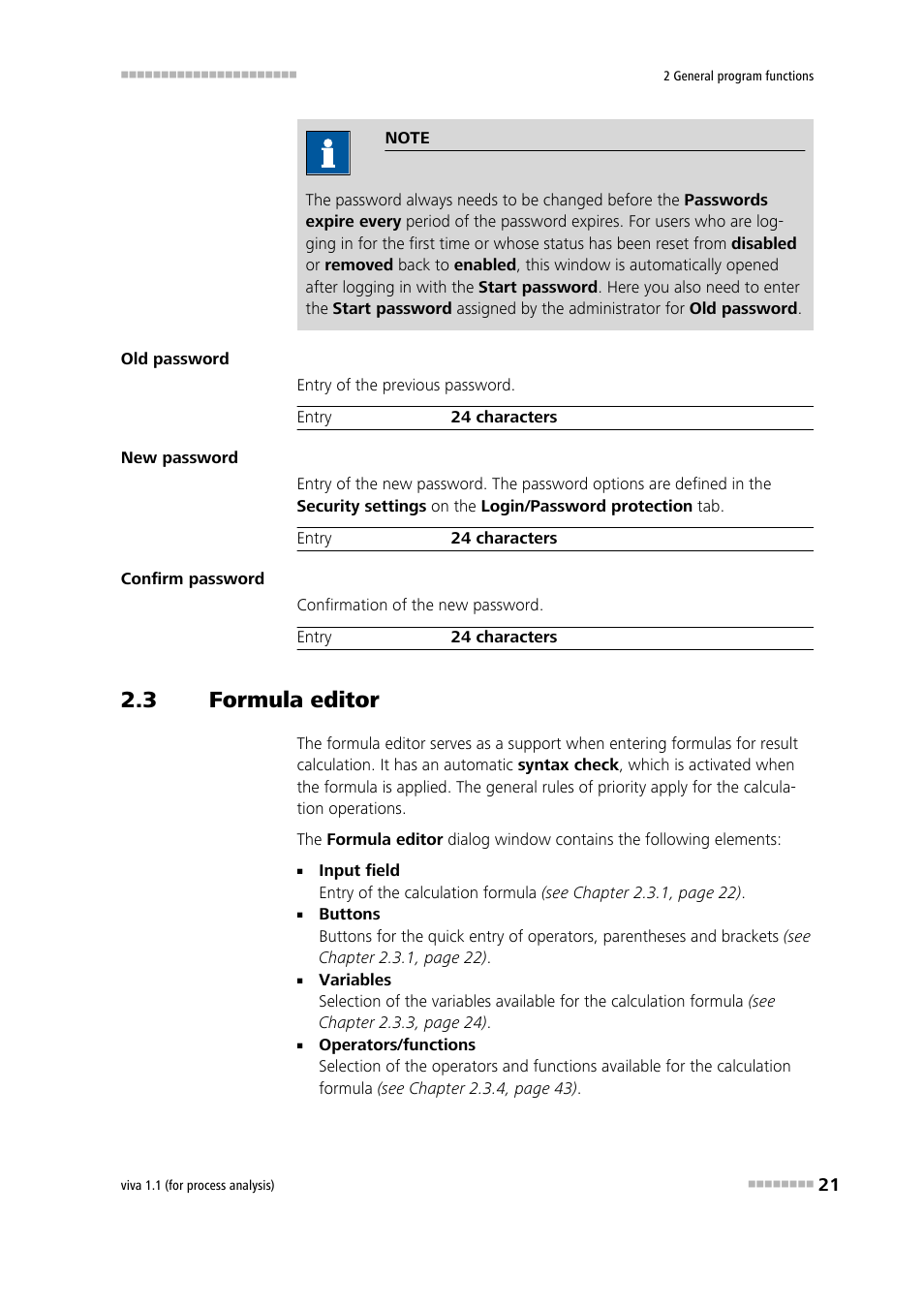 3 formula editor, Formula editor | Metrohm viva 1.1 (ProLab) User Manual | Page 33 / 1085