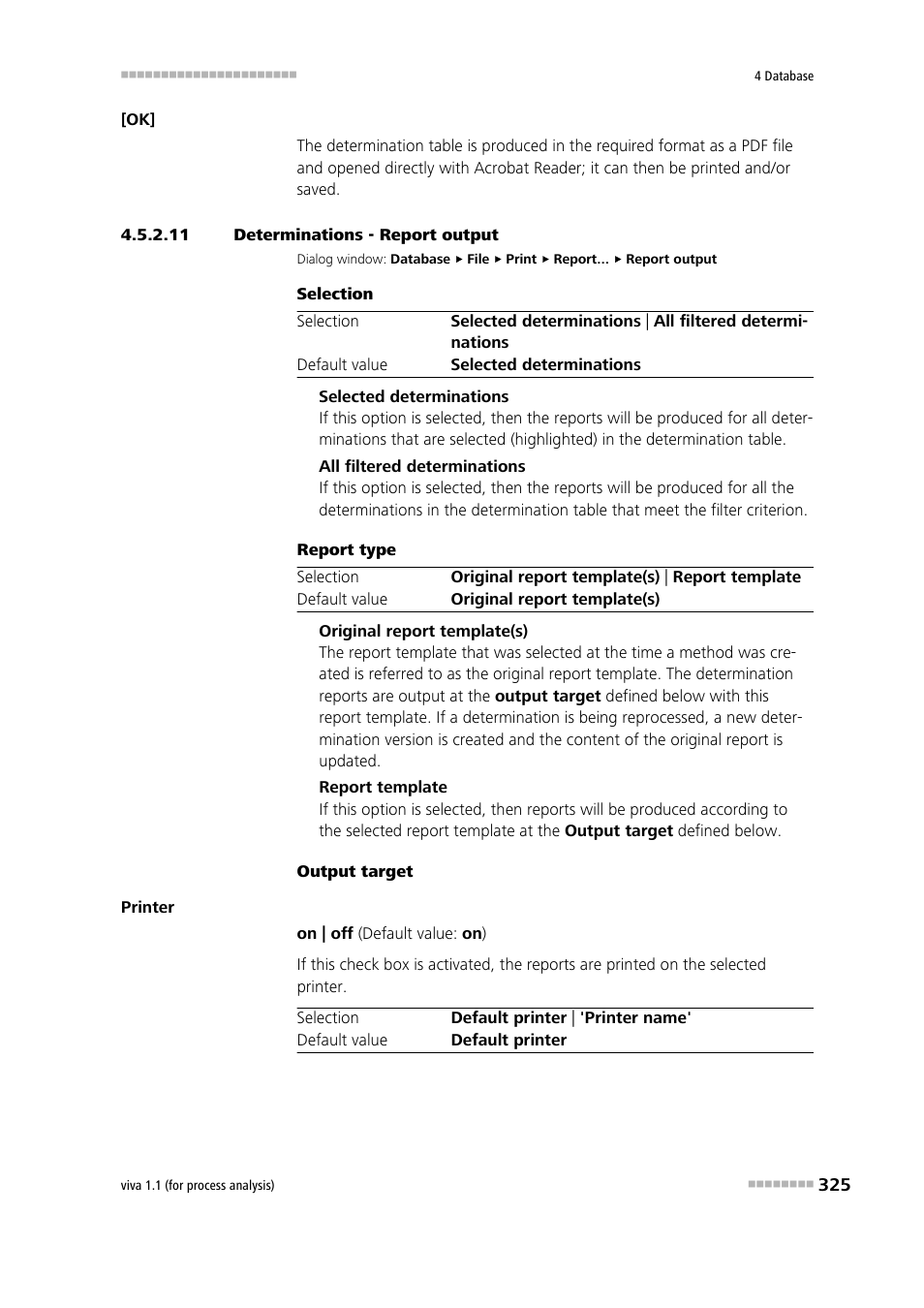 11 determinations - report output, Printing a determination report | Metrohm viva 1.1 (ProLab) User Manual | Page 337 / 1085