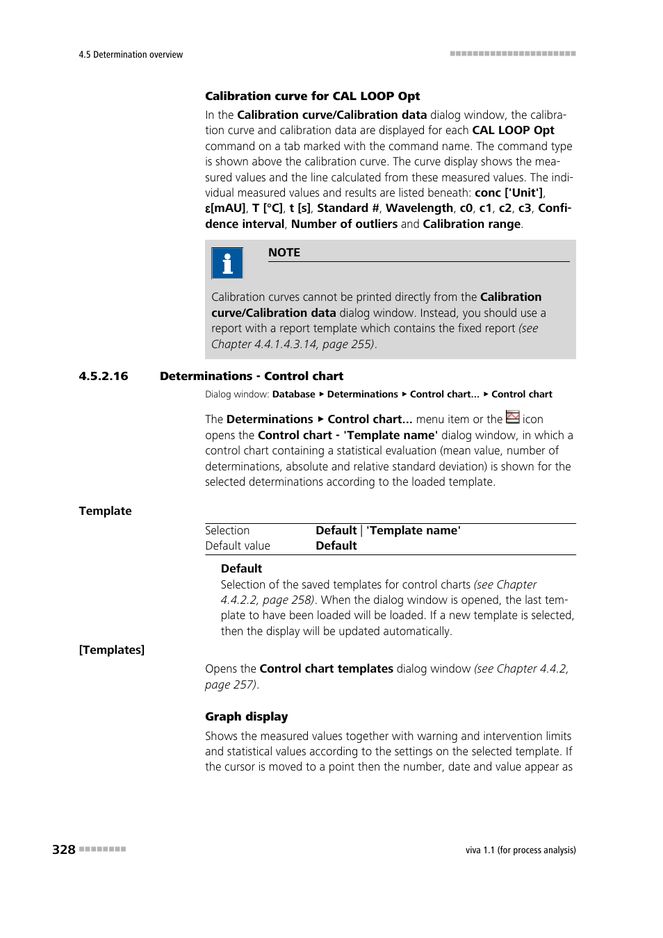 16 determinations - control chart, Determinations - displaying control chart | Metrohm viva 1.1 (ProLab) User Manual | Page 340 / 1085