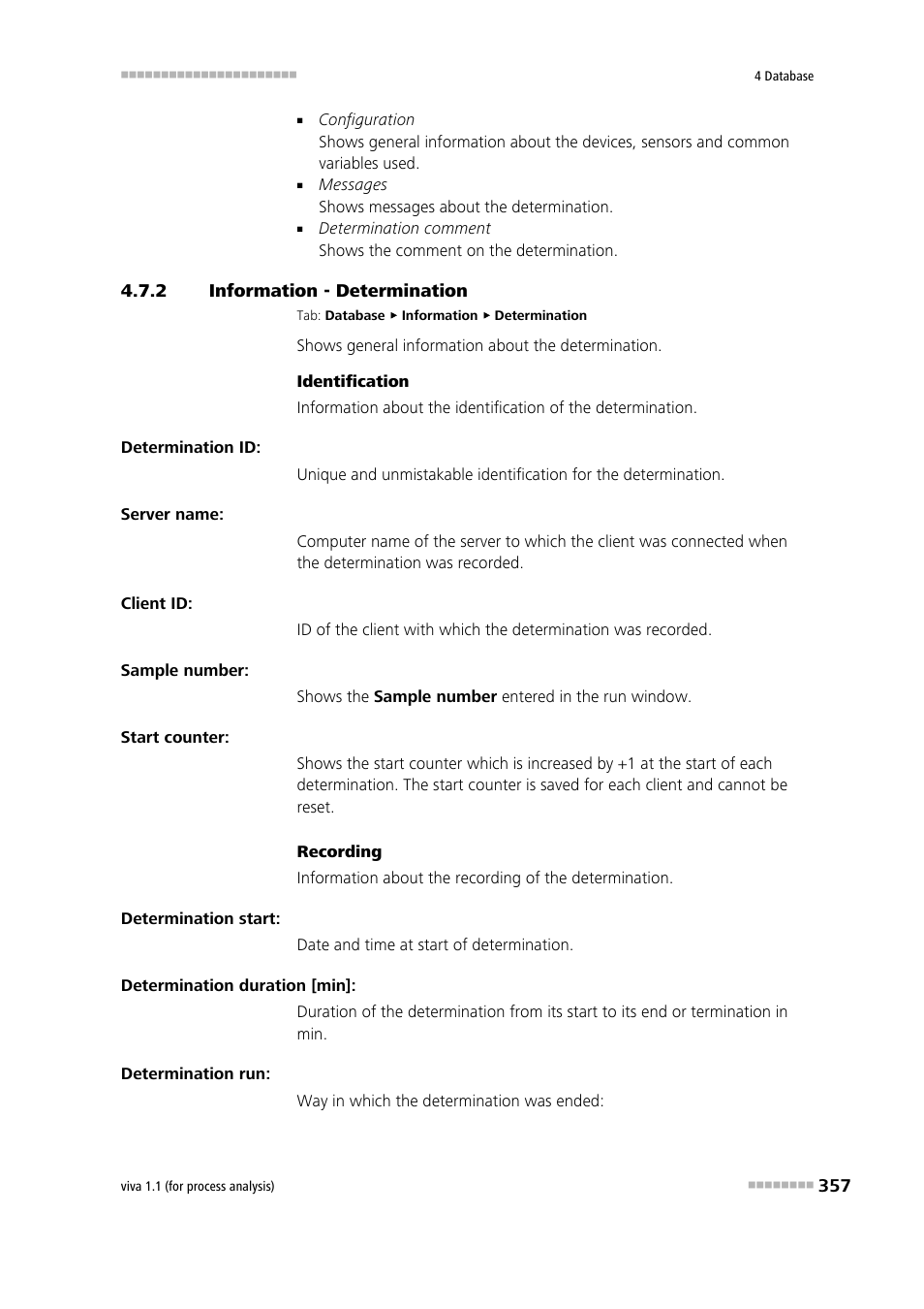 2 information - determination, Information - determination | Metrohm viva 1.1 (ProLab) User Manual | Page 369 / 1085