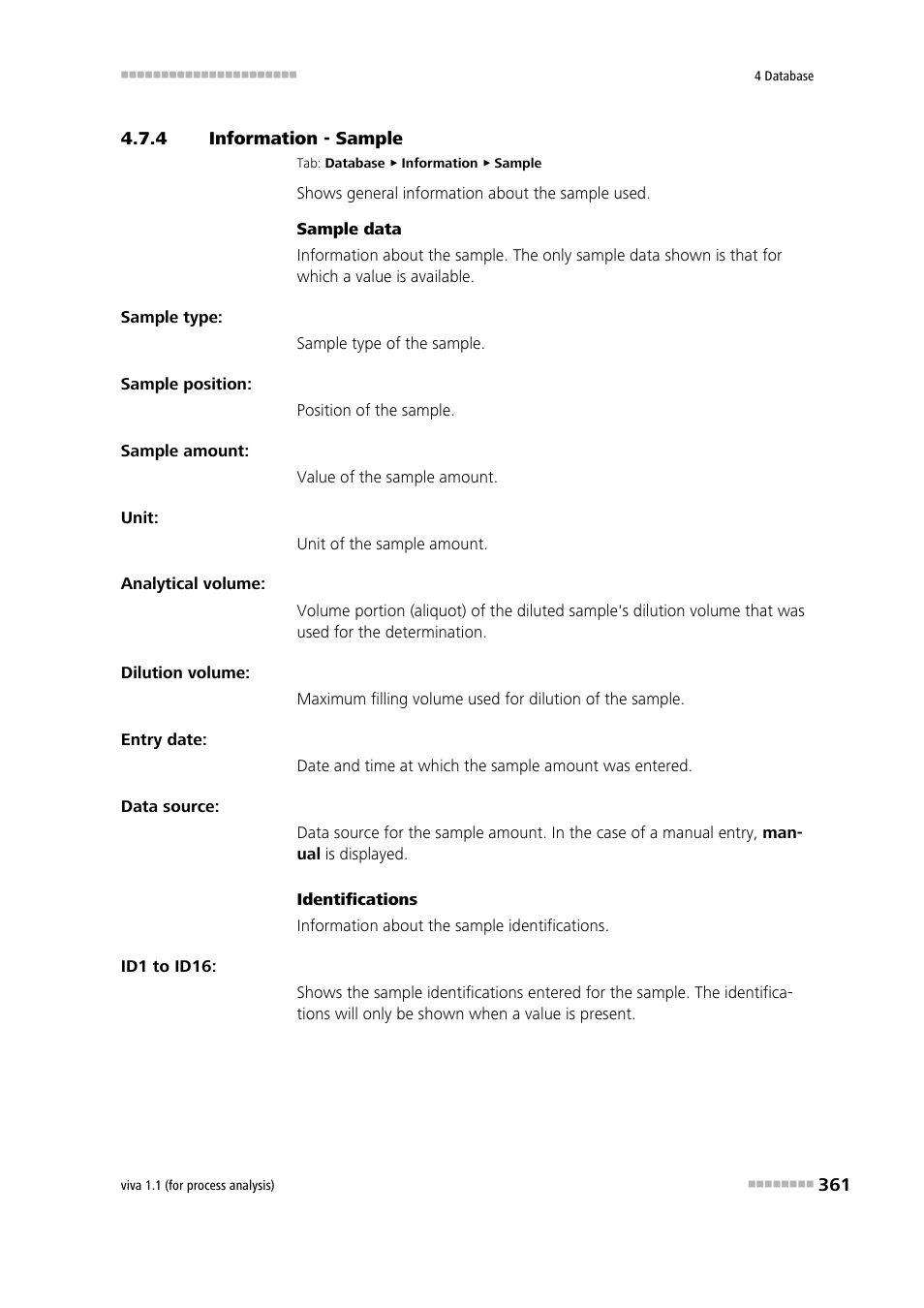 4 information - sample, Information - sample | Metrohm viva 1.1 (ProLab) User Manual | Page 373 / 1085