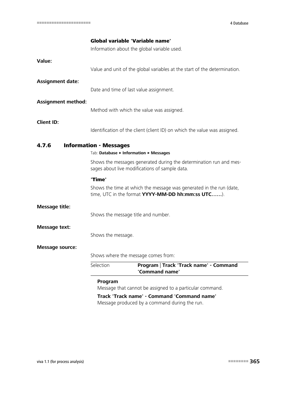 6 information - messages, Information - messages | Metrohm viva 1.1 (ProLab) User Manual | Page 377 / 1085