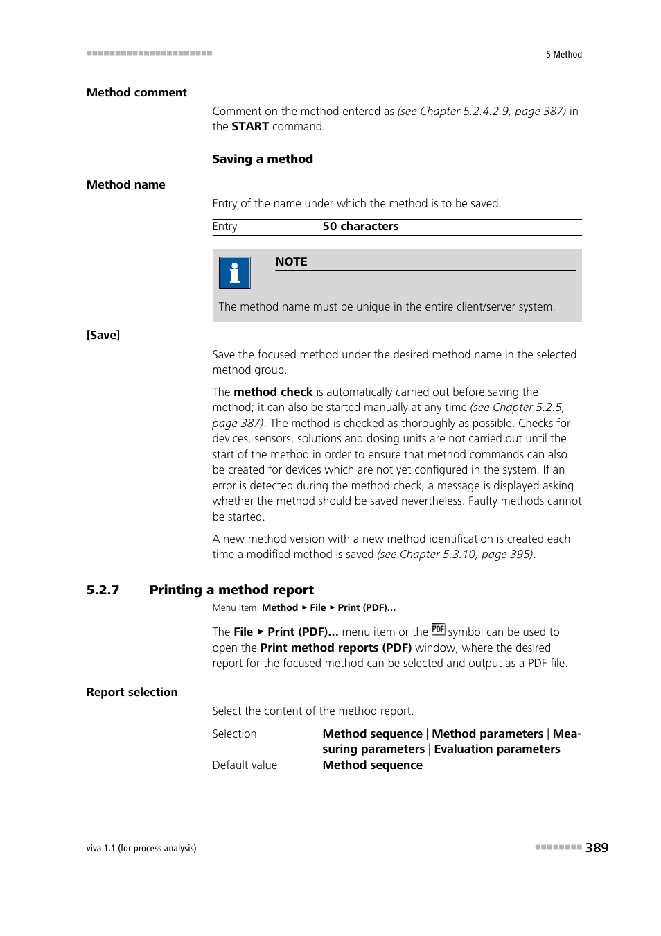 7 printing a method report, Printing a method report | Metrohm viva 1.1 (ProLab) User Manual | Page 401 / 1085