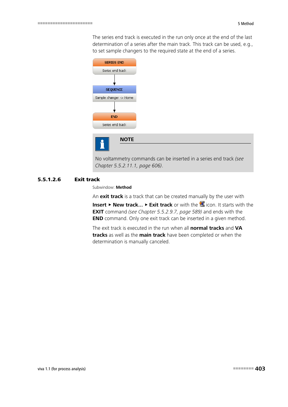 6 exit track, Exit track | Metrohm viva 1.1 (ProLab) User Manual | Page 415 / 1085