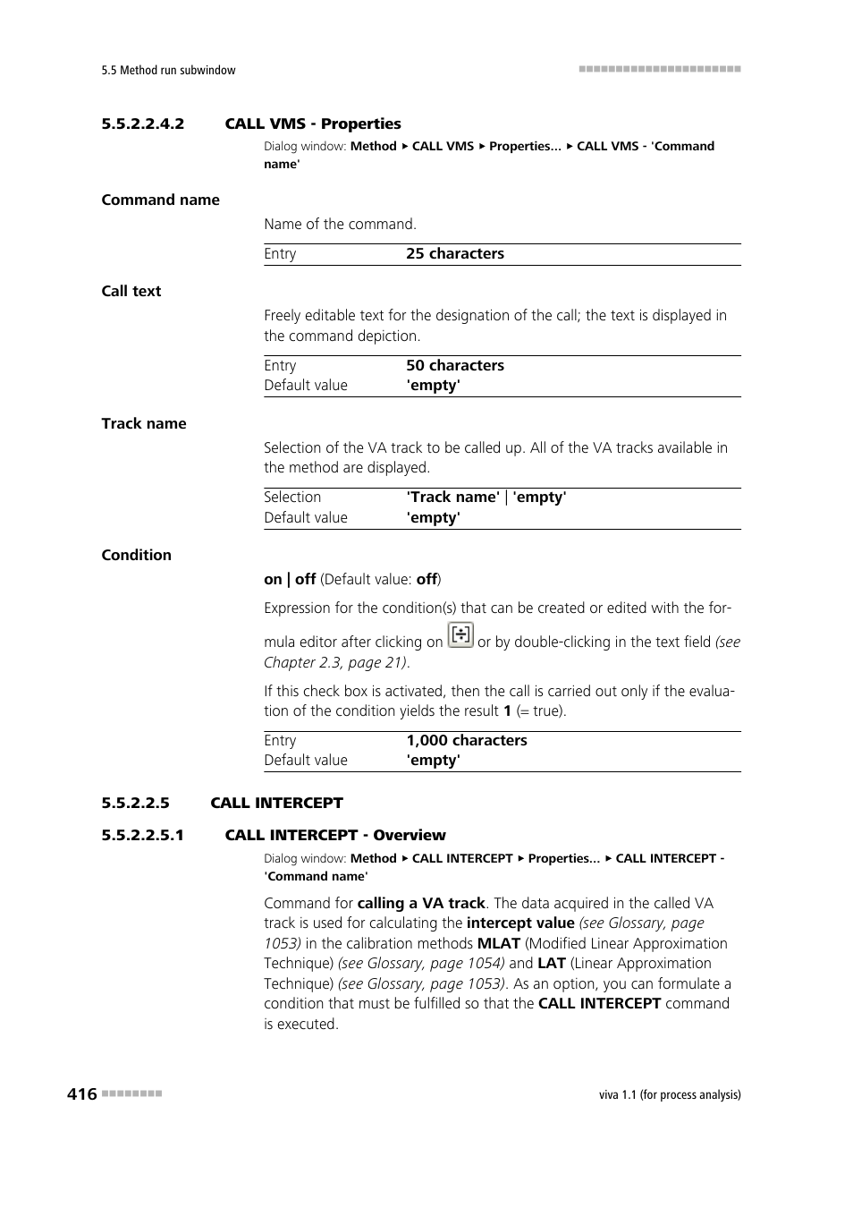 2 call vms - properties, 5 call intercept, 1 call intercept - overview | Call intercept | Metrohm viva 1.1 (ProLab) User Manual | Page 428 / 1085