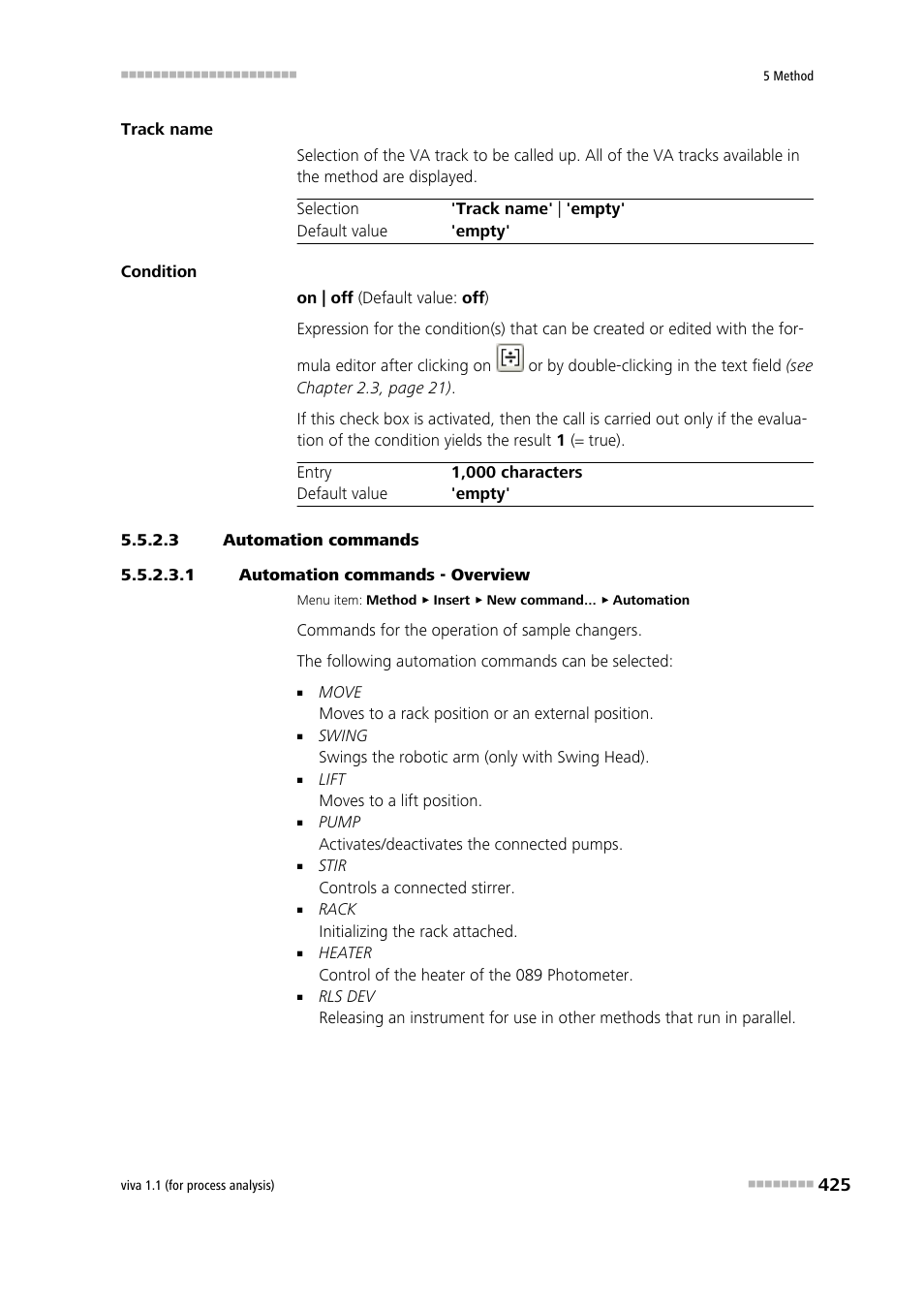 3 automation commands, 1 automation commands - overview | Metrohm viva 1.1 (ProLab) User Manual | Page 437 / 1085