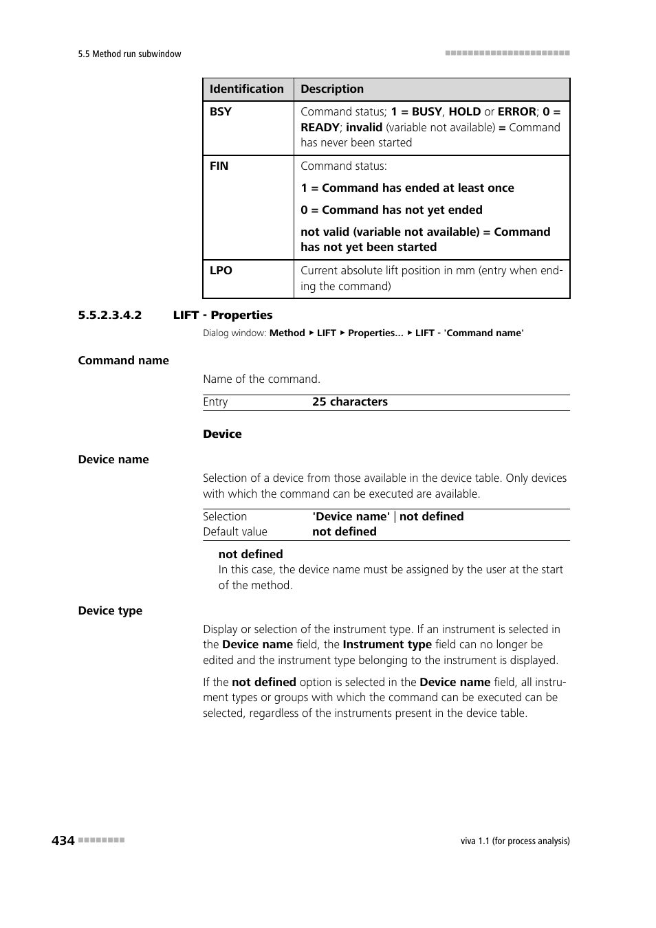 2 lift - properties | Metrohm viva 1.1 (ProLab) User Manual | Page 446 / 1085