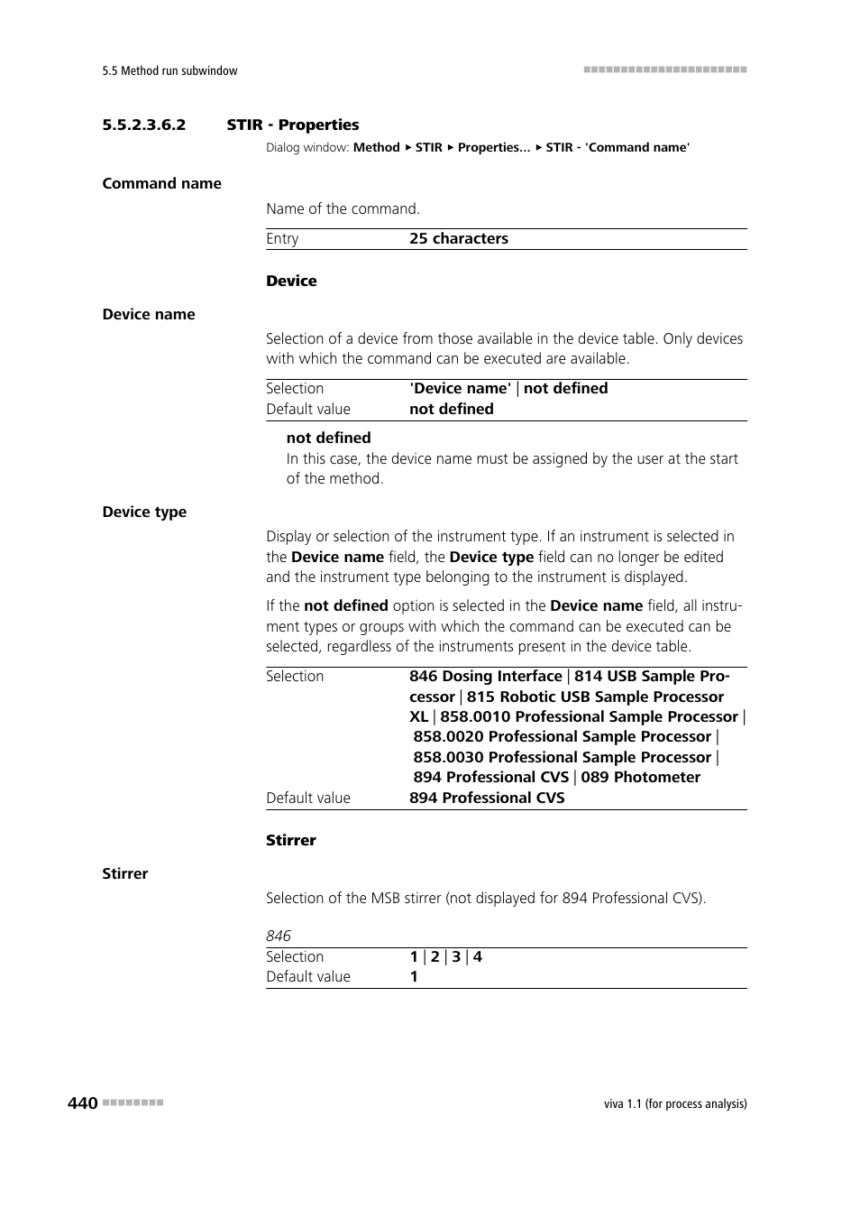 2 stir - properties | Metrohm viva 1.1 (ProLab) User Manual | Page 452 / 1085