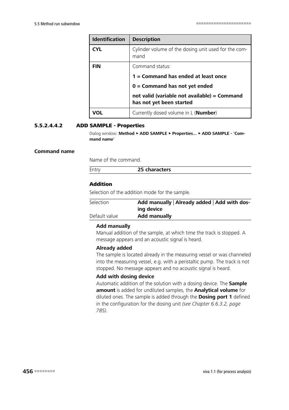 2 add sample - properties | Metrohm viva 1.1 (ProLab) User Manual | Page 468 / 1085