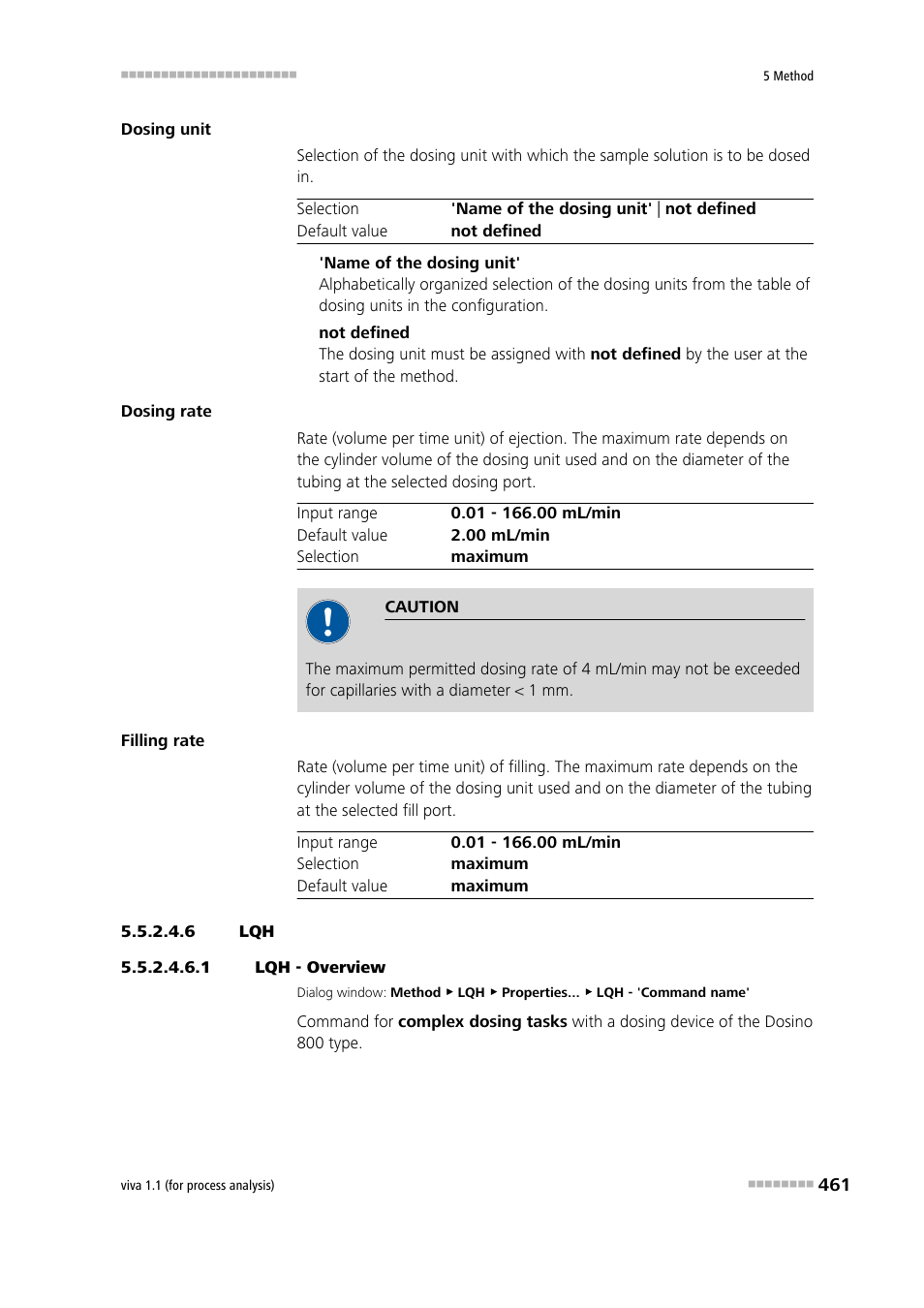 6 lqh, 1 lqh - overview | Metrohm viva 1.1 (ProLab) User Manual | Page 473 / 1085