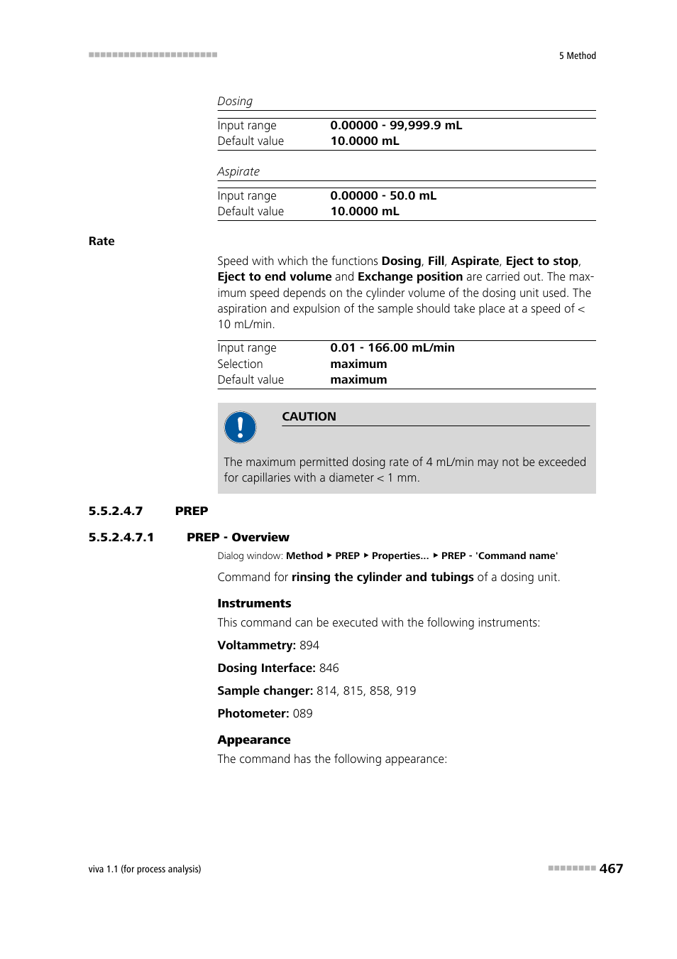 7 prep, 1 prep - overview, Prep | Metrohm viva 1.1 (ProLab) User Manual | Page 479 / 1085