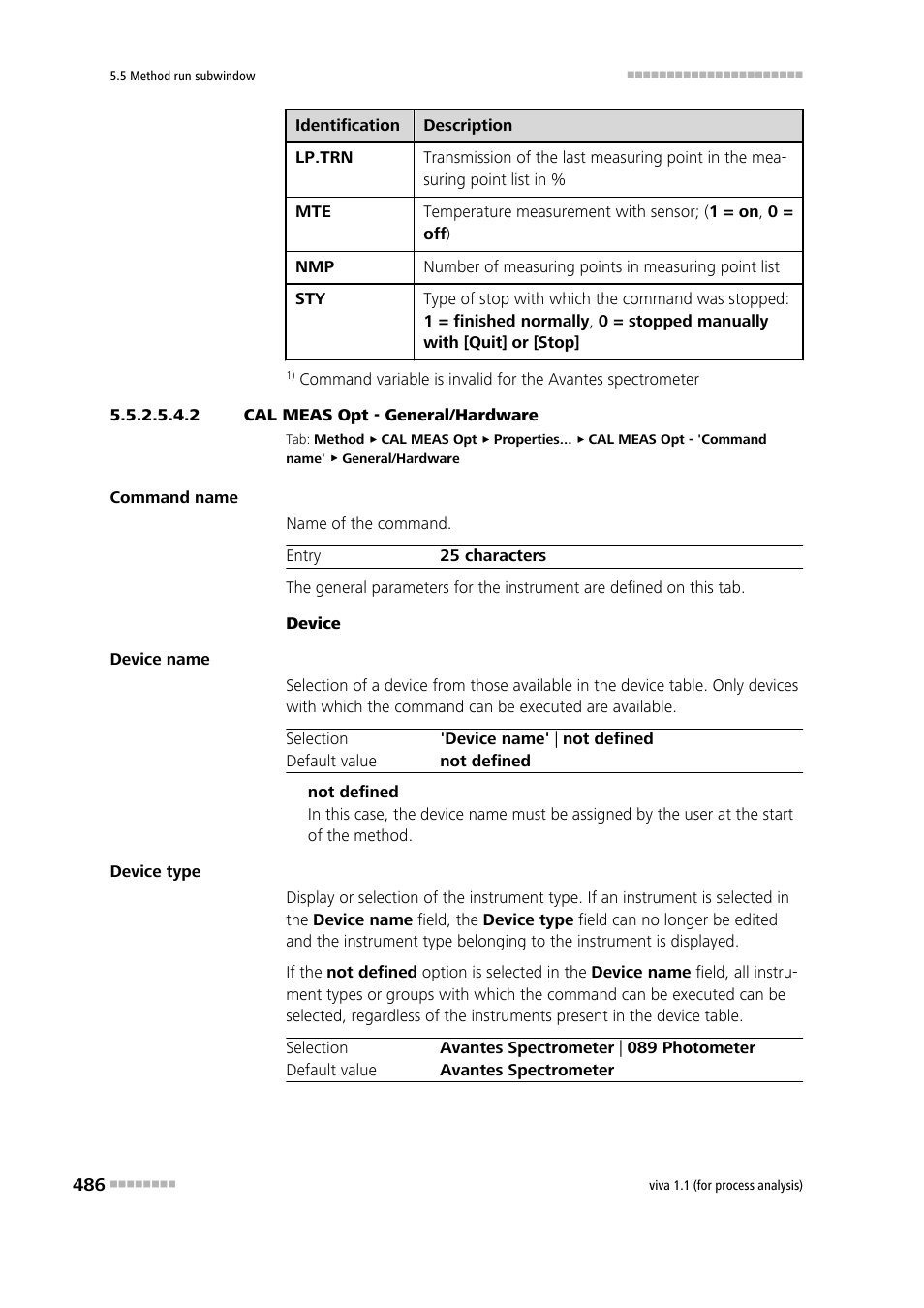 2 cal meas opt - general/hardware | Metrohm viva 1.1 (ProLab) User Manual | Page 498 / 1085