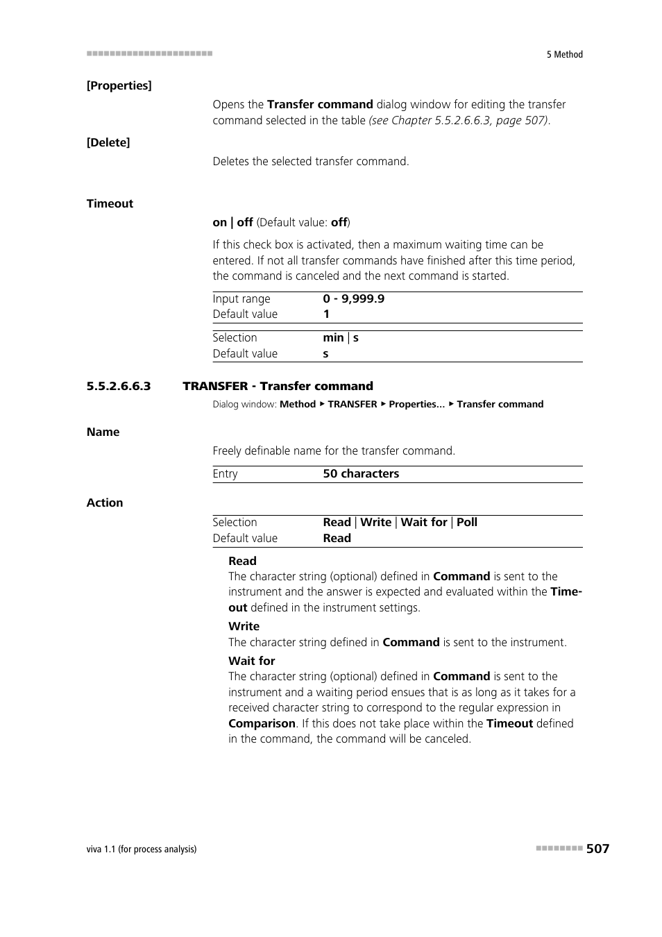 3 transfer - transfer command | Metrohm viva 1.1 (ProLab) User Manual | Page 519 / 1085