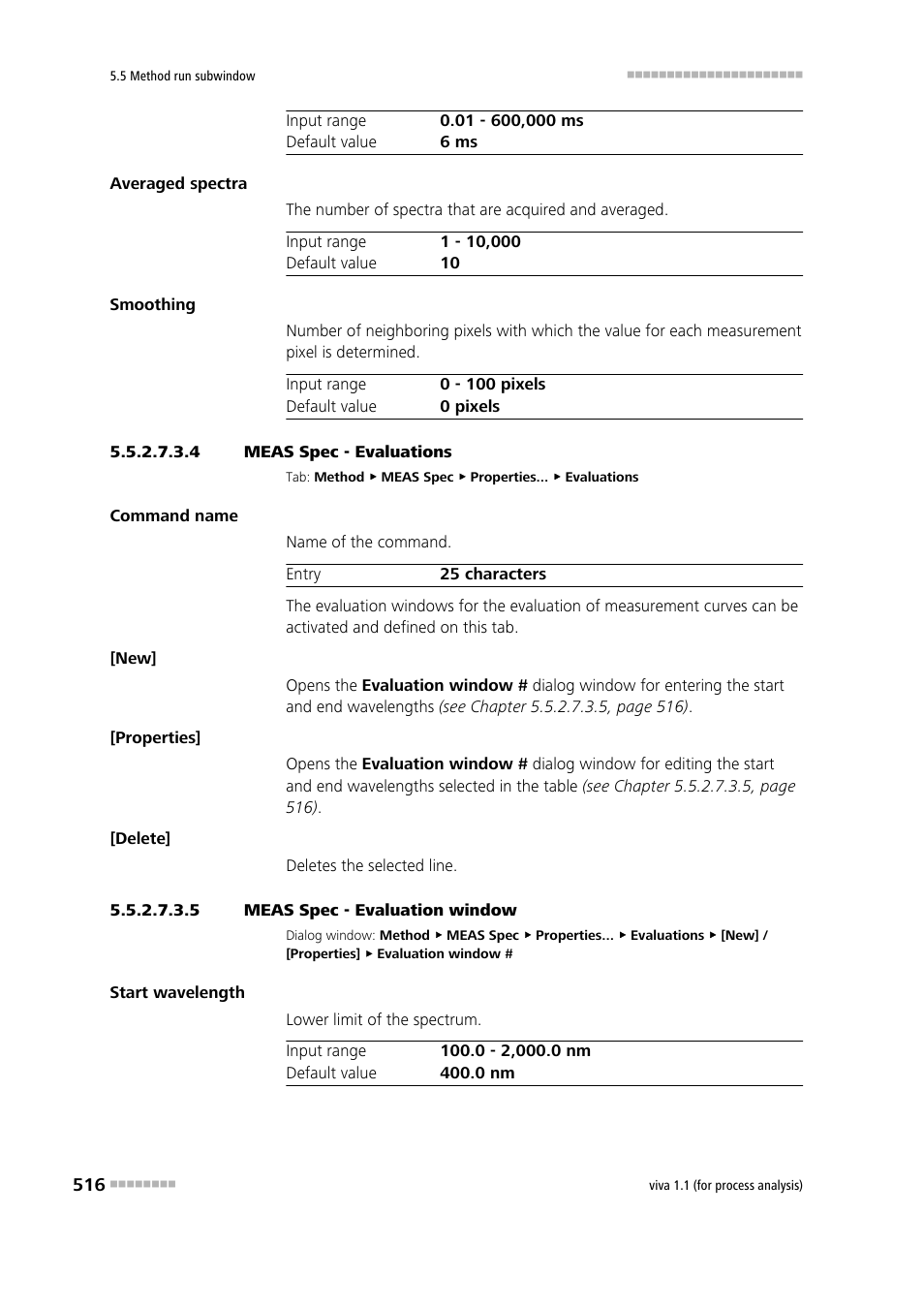 4 meas spec - evaluations, 5 meas spec - evaluation window | Metrohm viva 1.1 (ProLab) User Manual | Page 528 / 1085