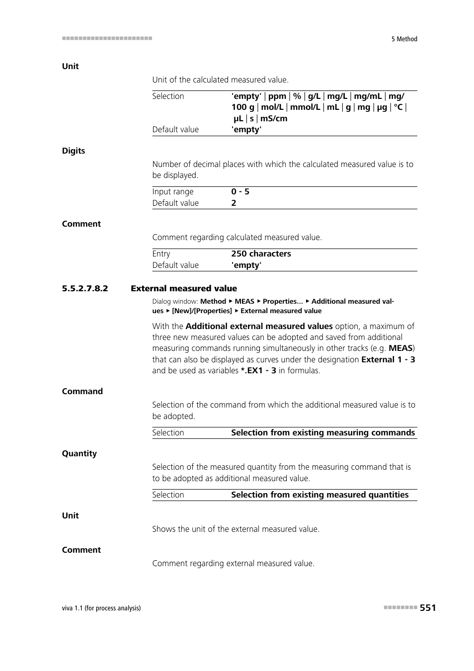 2 external measured value | Metrohm viva 1.1 (ProLab) User Manual | Page 563 / 1085