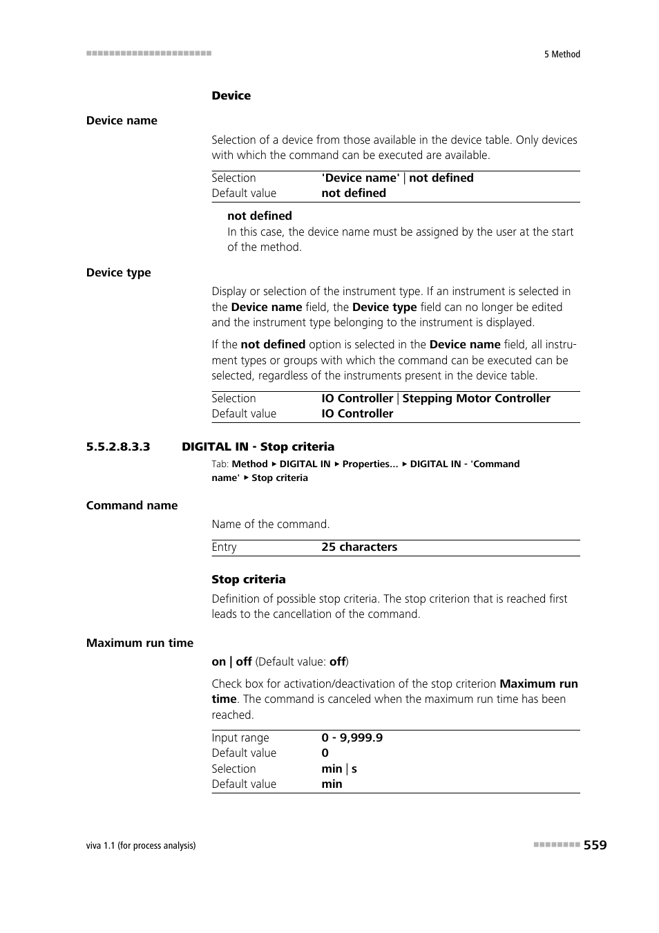 3 digital in - stop criteria | Metrohm viva 1.1 (ProLab) User Manual | Page 571 / 1085