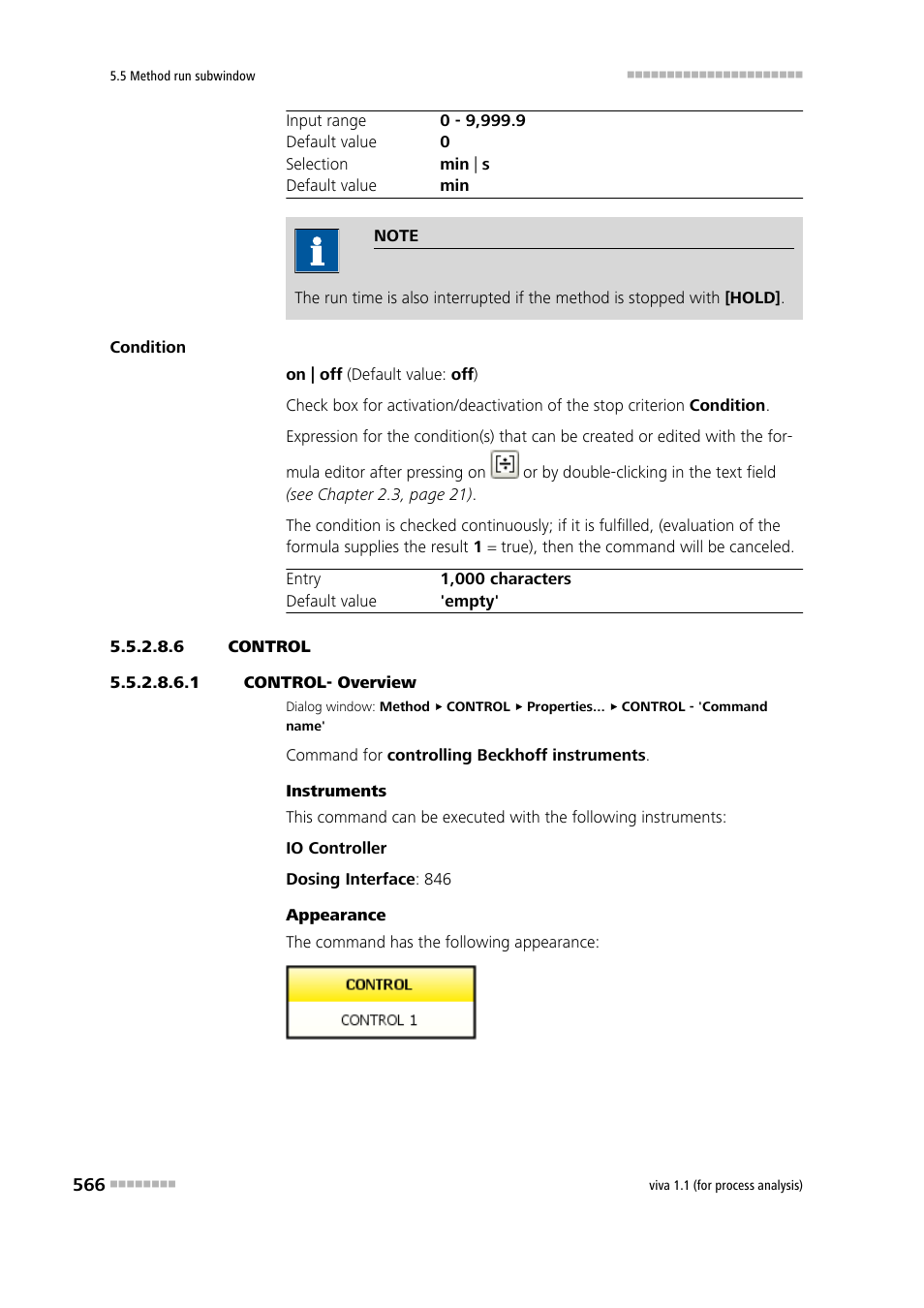 6 control, 1 control- overview, Control | Metrohm viva 1.1 (ProLab) User Manual | Page 578 / 1085