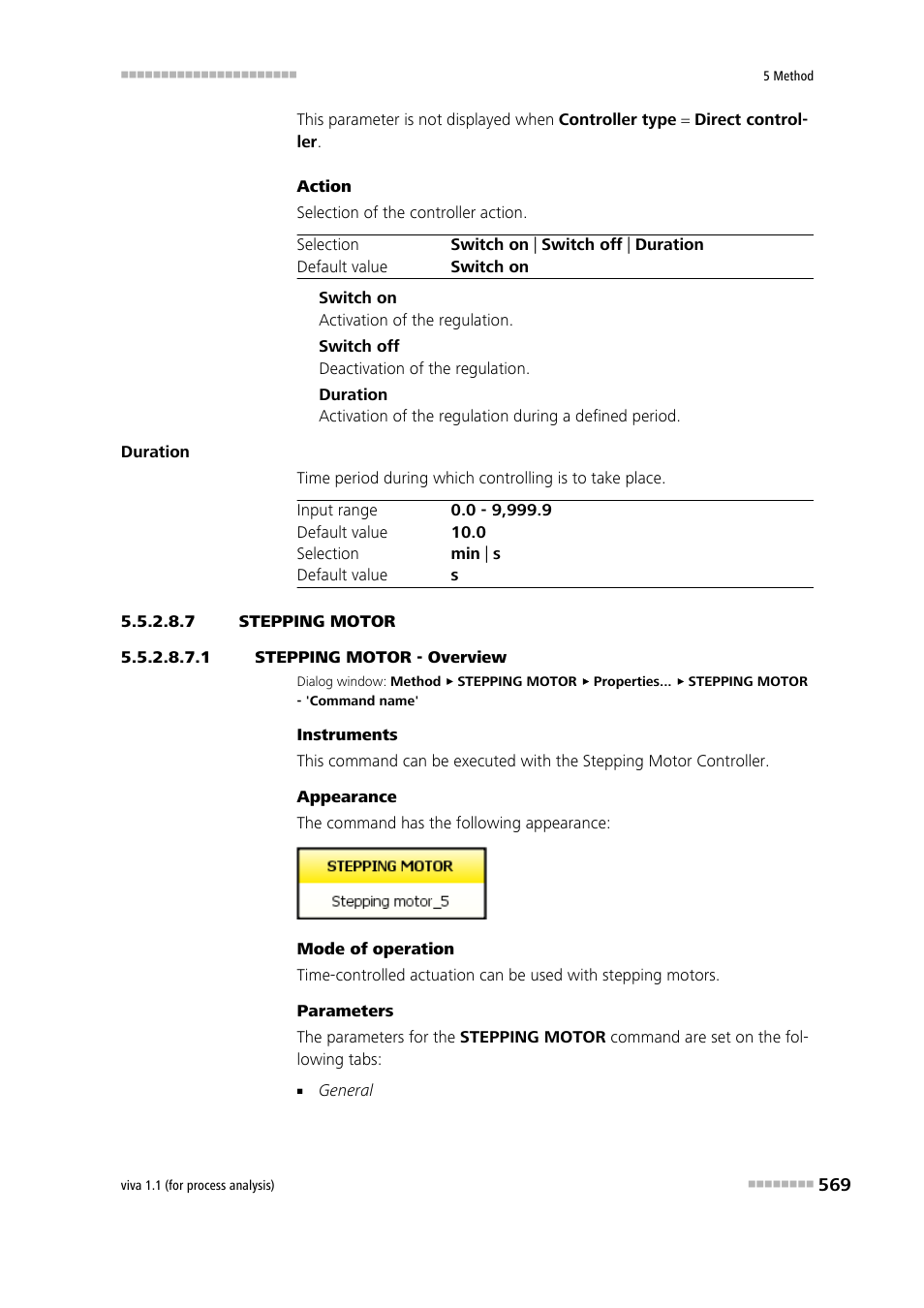 7 stepping motor, 1 stepping motor - overview, Stepping motor | Metrohm viva 1.1 (ProLab) User Manual | Page 581 / 1085