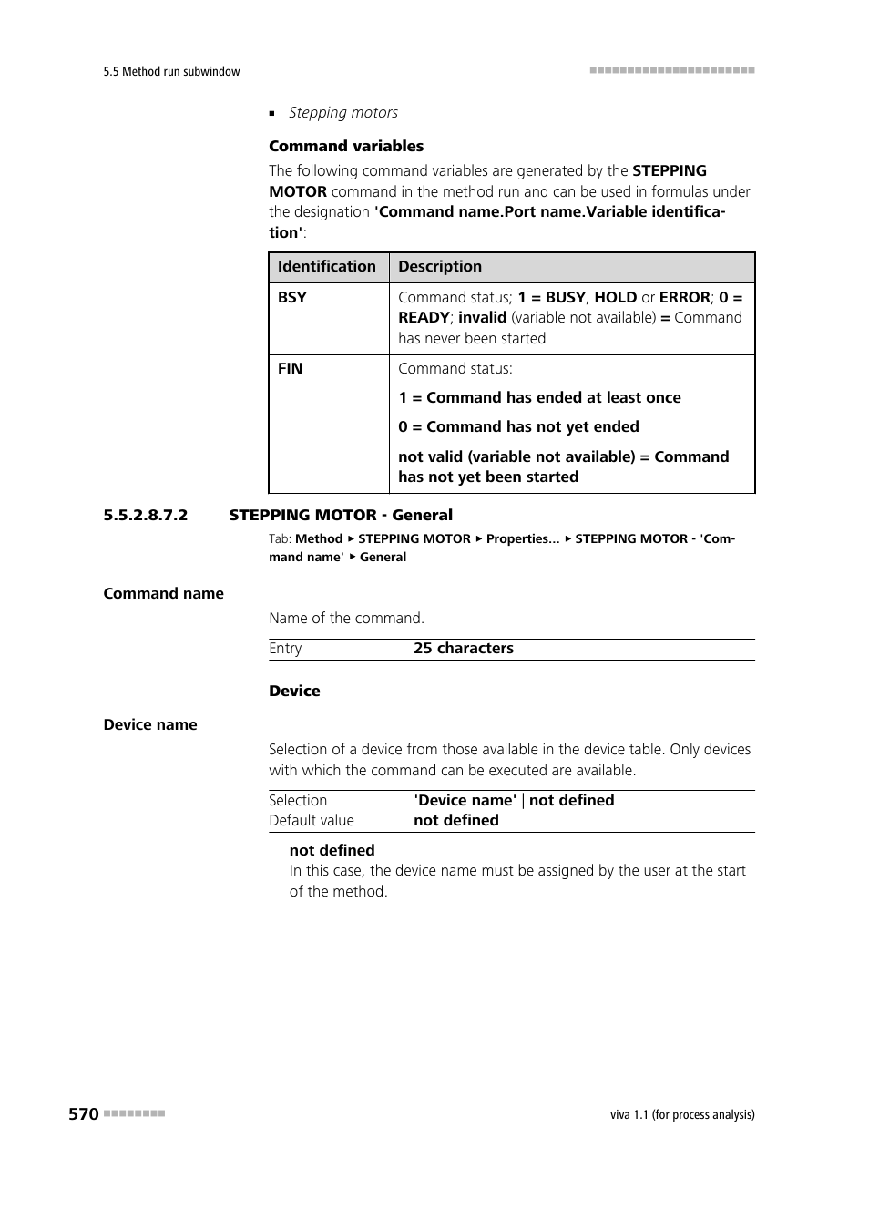 2 stepping motor - general | Metrohm viva 1.1 (ProLab) User Manual | Page 582 / 1085