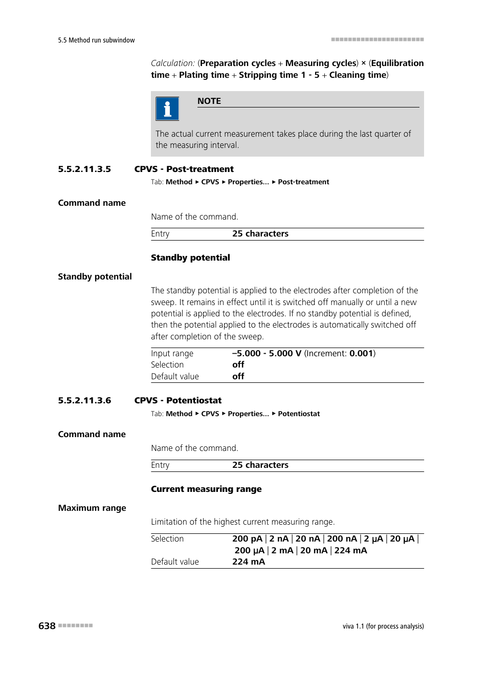 5 cpvs - post-treatment, 6 cpvs - potentiostat, Post-treatment | Potentiostat | Metrohm viva 1.1 (ProLab) User Manual | Page 650 / 1085