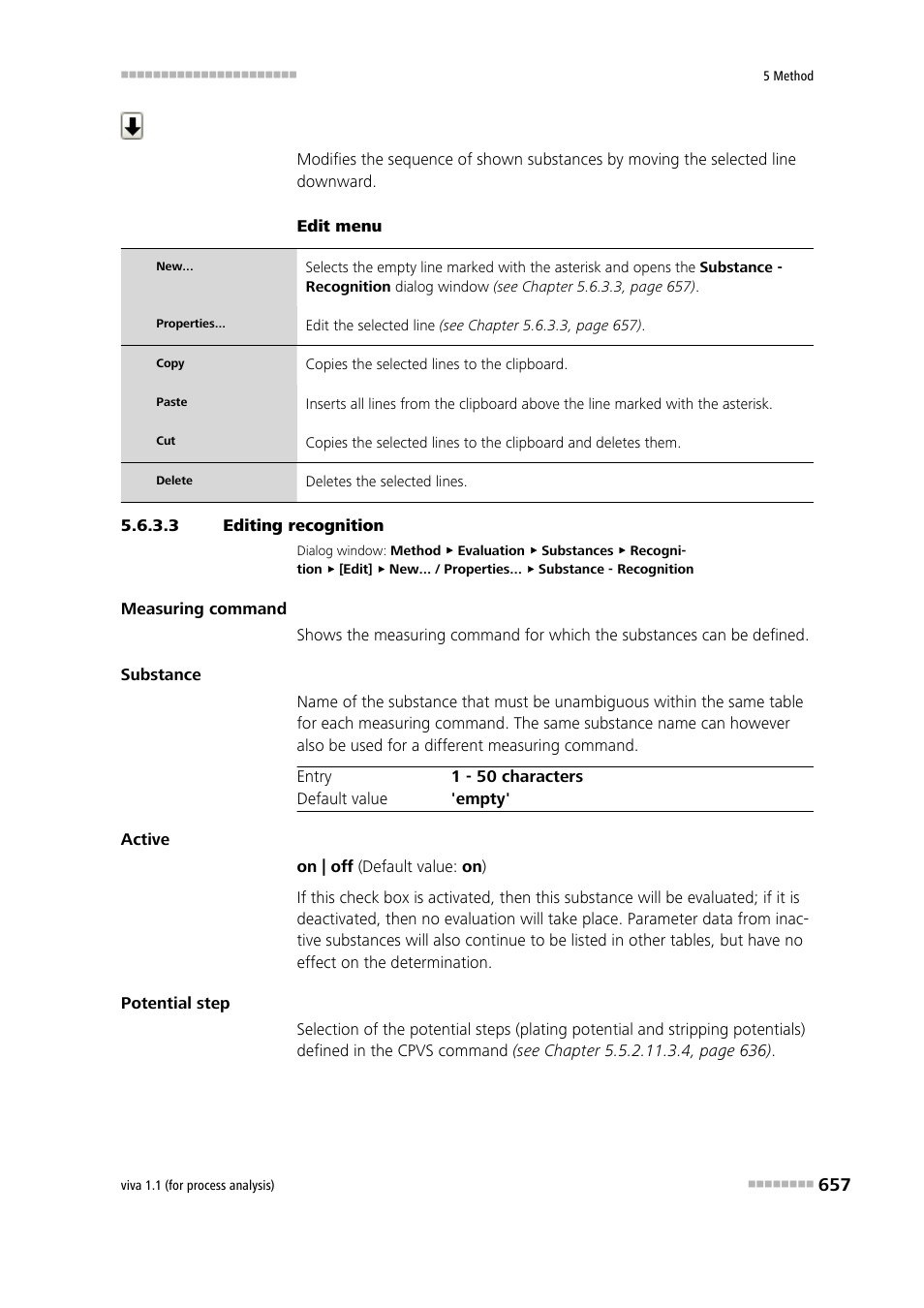 3 editing recognition | Metrohm viva 1.1 (ProLab) User Manual | Page 669 / 1085