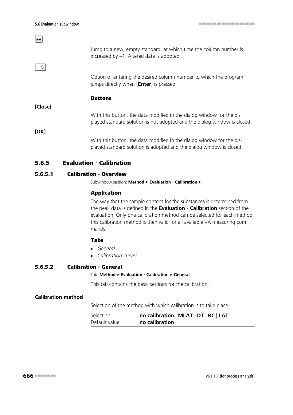 5 evaluation - calibration, 1 calibration - overview, 2 calibration - general | Evaluation - calibration, Calibration | Metrohm viva 1.1 (ProLab) User Manual | Page 678 / 1085