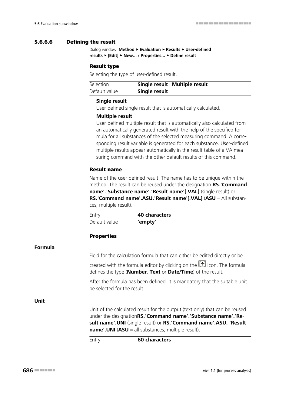 6 defining the result | Metrohm viva 1.1 (ProLab) User Manual | Page 698 / 1085